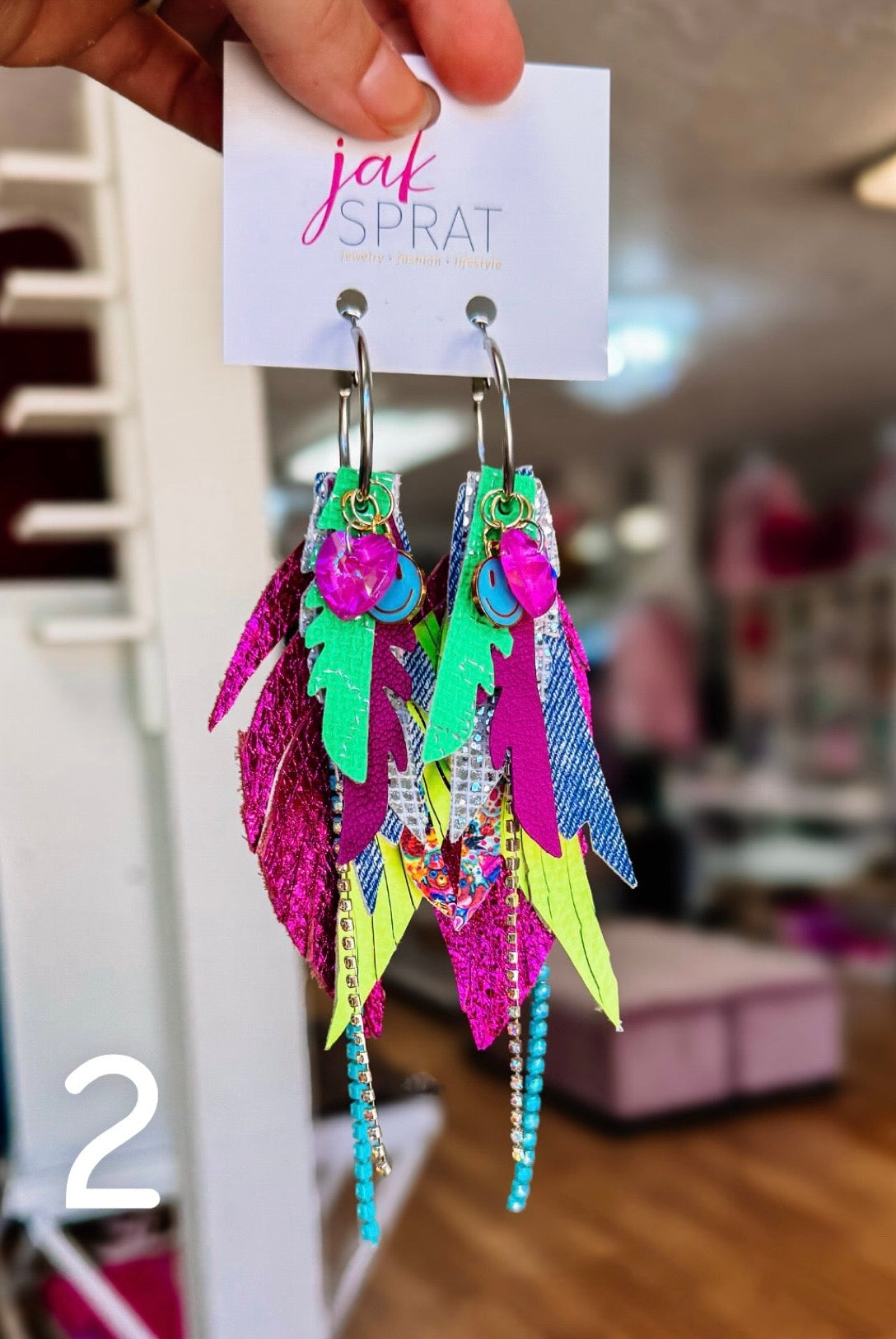 Jak Sprat Neon Collection: Mini Mic Drop Dangles-Earrings-Dear Me Southern Boutique, located in DeRidder, Louisiana