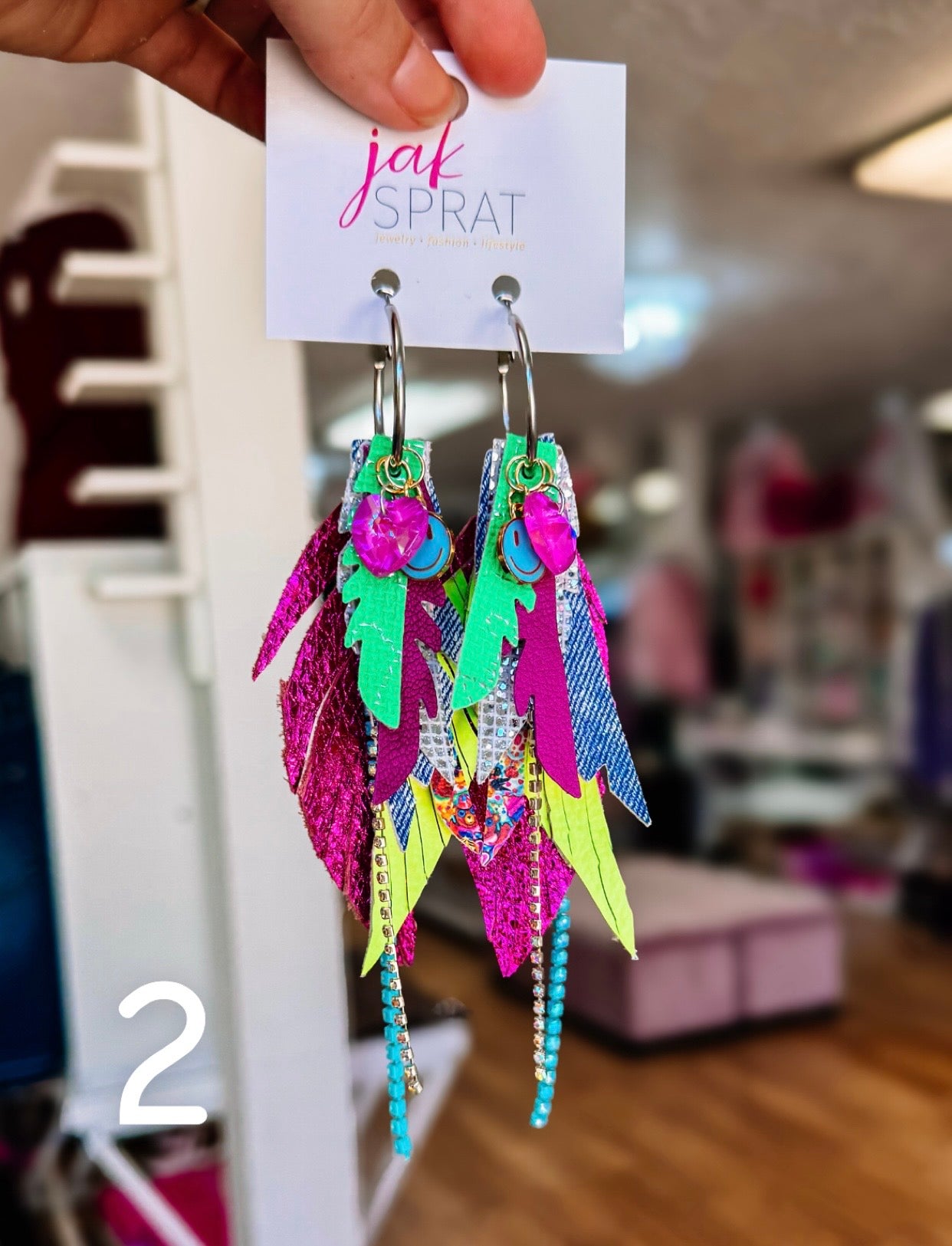 Jak Sprat Neon Collection: Mini Mic Drop Dangles-Earrings-Dear Me Southern Boutique, located in DeRidder, Louisiana