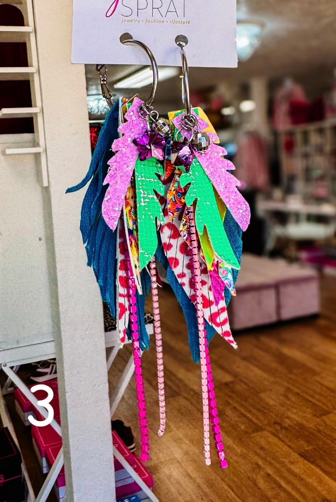 Jak Sprat Neon Collection: Mini Mic Drop Dangles-Earrings-Dear Me Southern Boutique, located in DeRidder, Louisiana