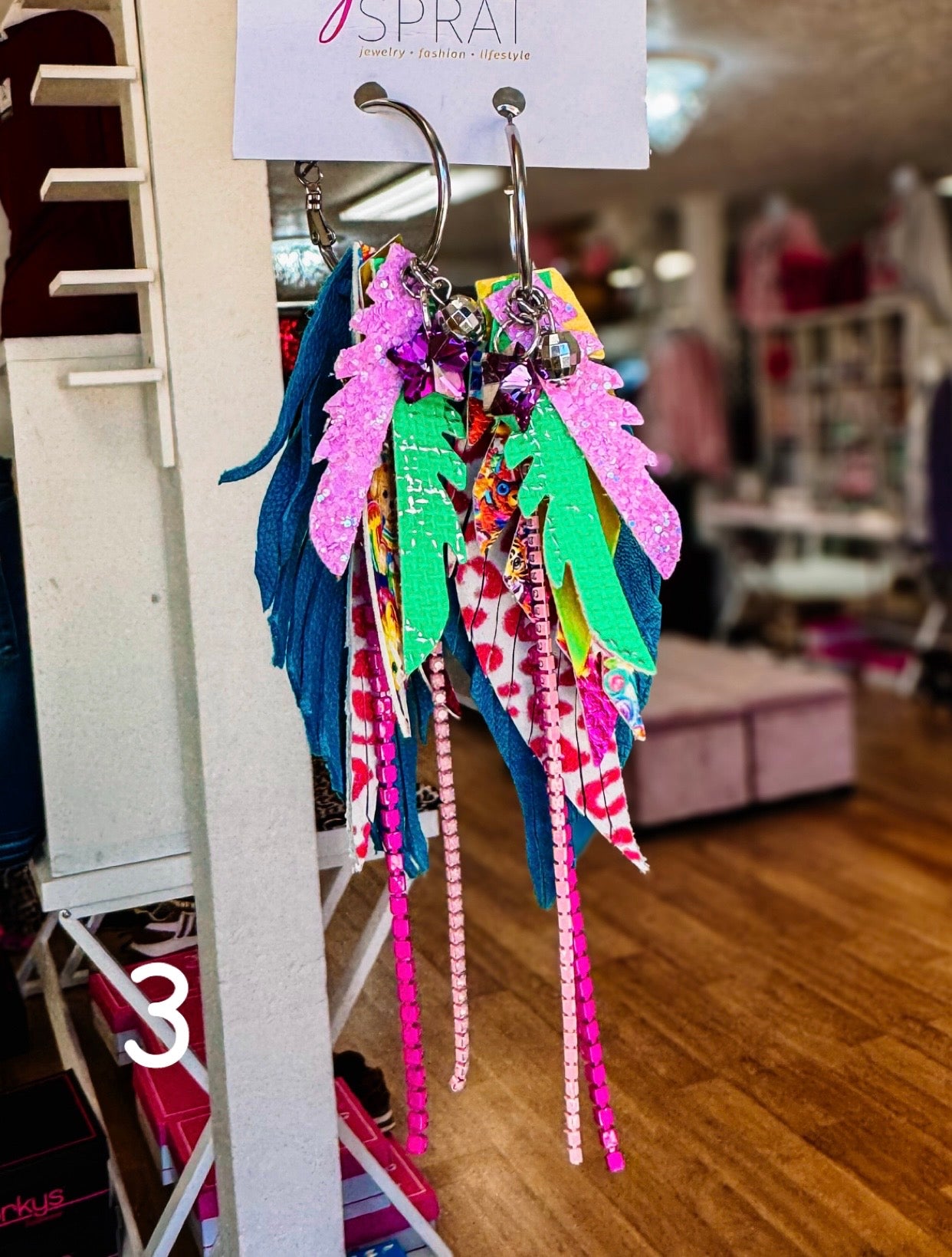 Jak Sprat Neon Collection: Mini Mic Drop Dangles-Earrings-Dear Me Southern Boutique, located in DeRidder, Louisiana