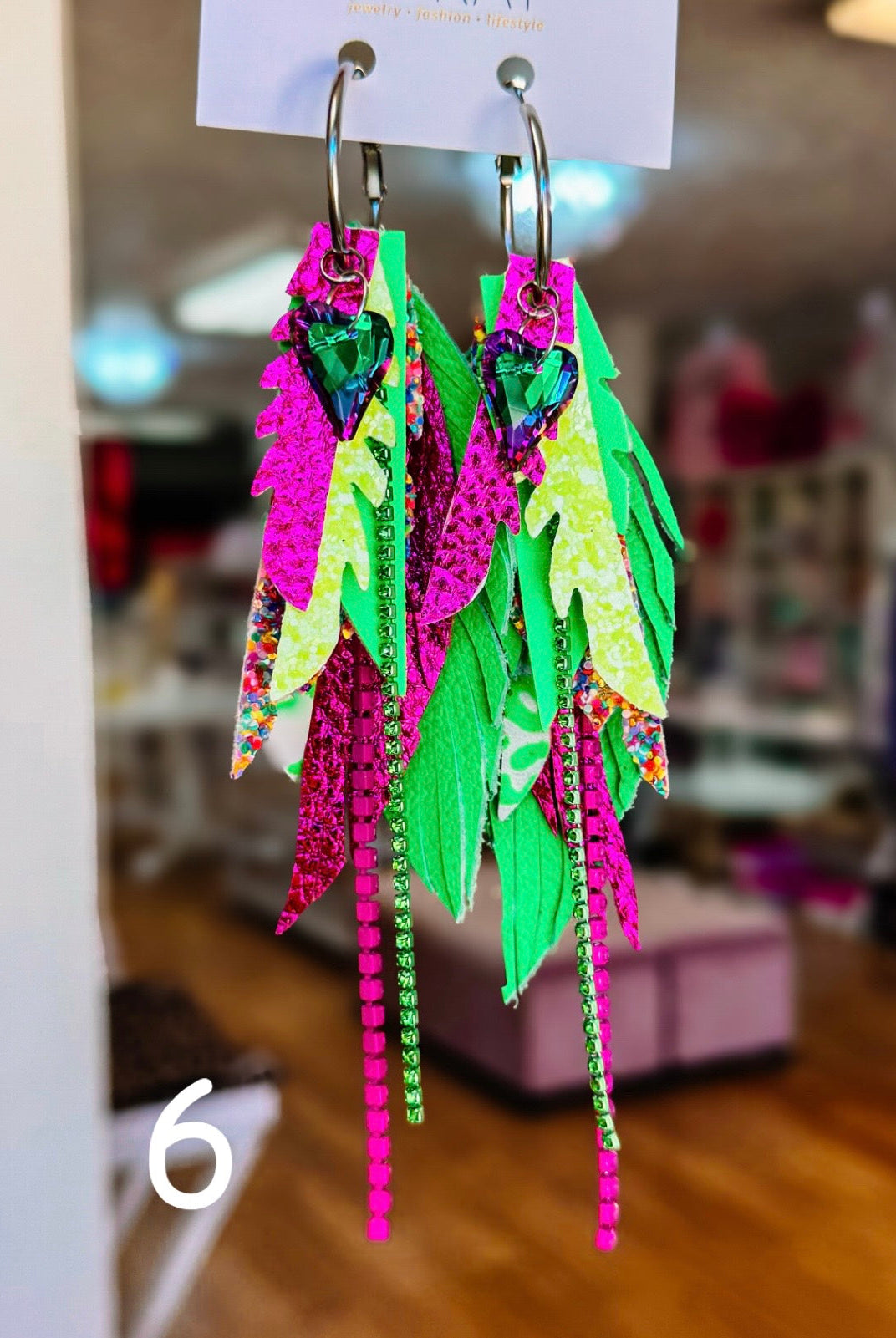 Jak Sprat Neon Collection: Mini Mic Drop Dangles-Earrings-Dear Me Southern Boutique, located in DeRidder, Louisiana