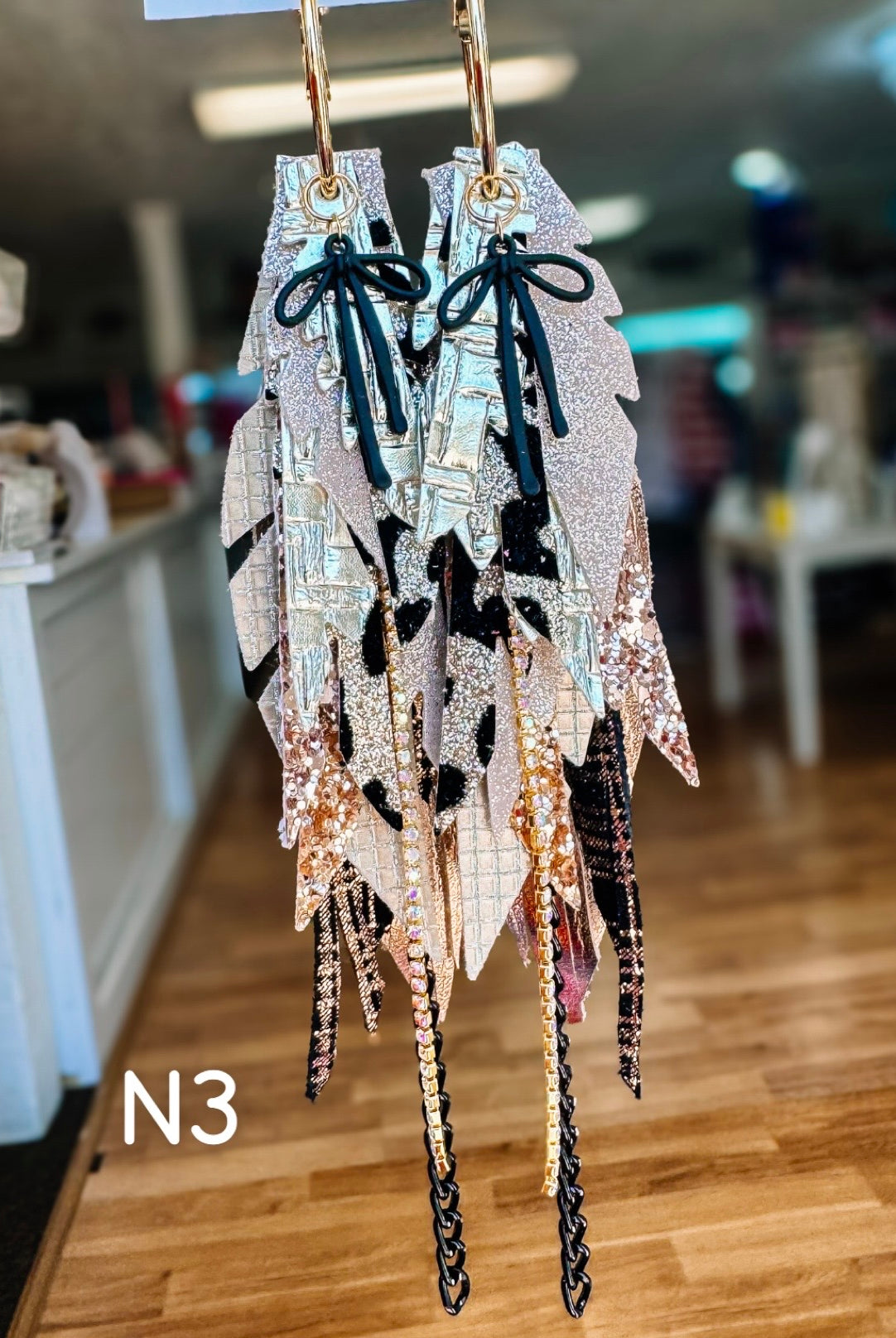 Jak Sprat Neutrals Collection: Medium Mic Drop Dangles-Earrings-Dear Me Southern Boutique, located in DeRidder, Louisiana