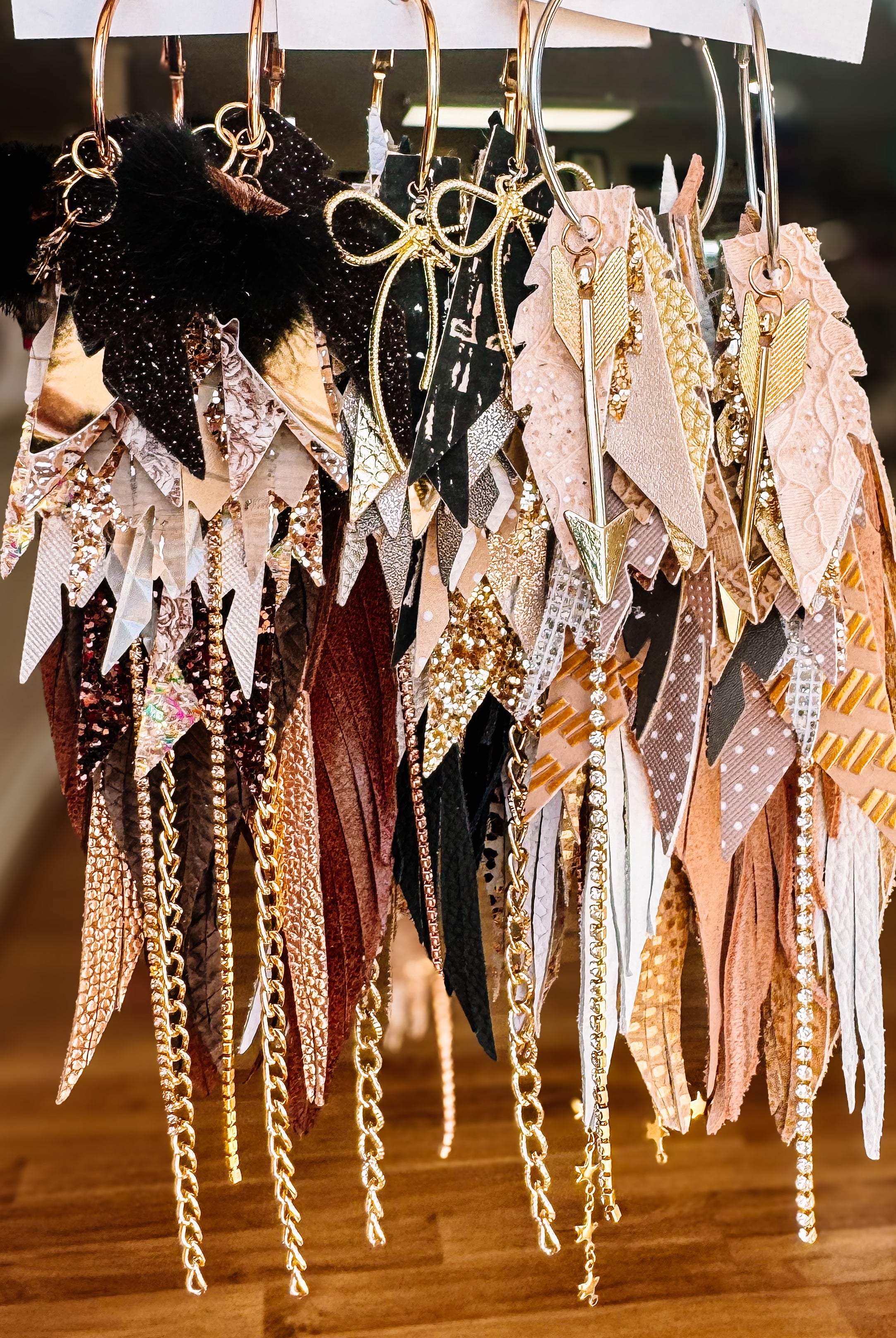 Jak Sprat Neutrals Collection: Mega Mic Drop Dangles-Earrings-Dear Me Southern Boutique, located in DeRidder, Louisiana