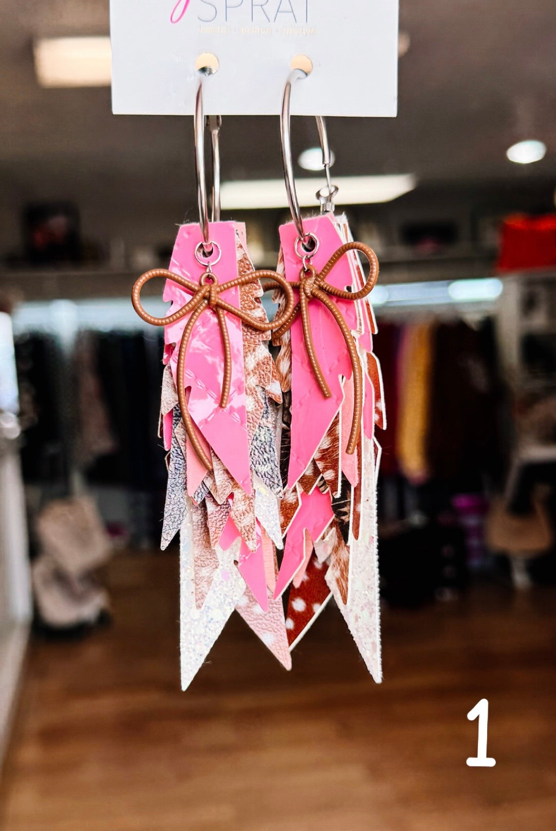 Jak Sprat Oh Deer, She's Cute Collection: Charmed Fabulous Feather Dangles-Jewelry - Earrings-Dear Me Southern Boutique, located in DeRidder, Louisiana