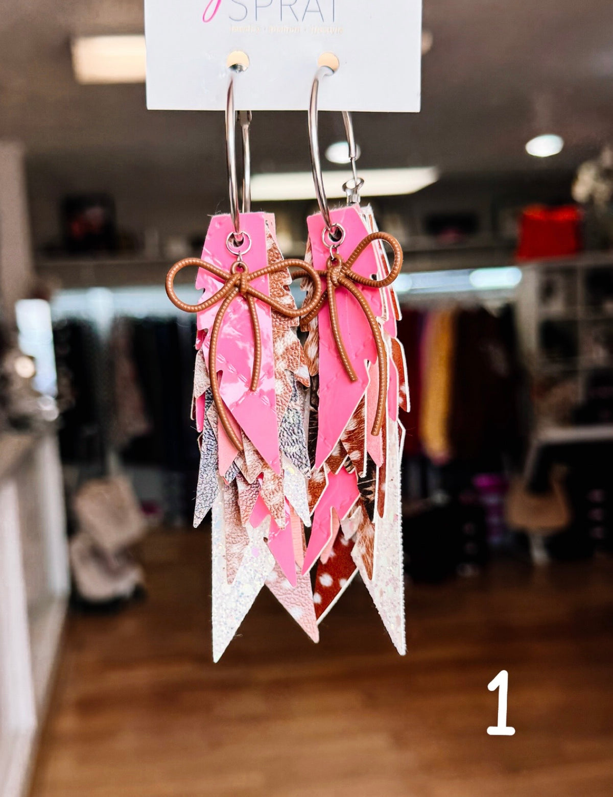 Jak Sprat Oh Deer, She's Cute Collection: Charmed Fabulous Feather Dangles-Jewelry - Earrings-Dear Me Southern Boutique, located in DeRidder, Louisiana