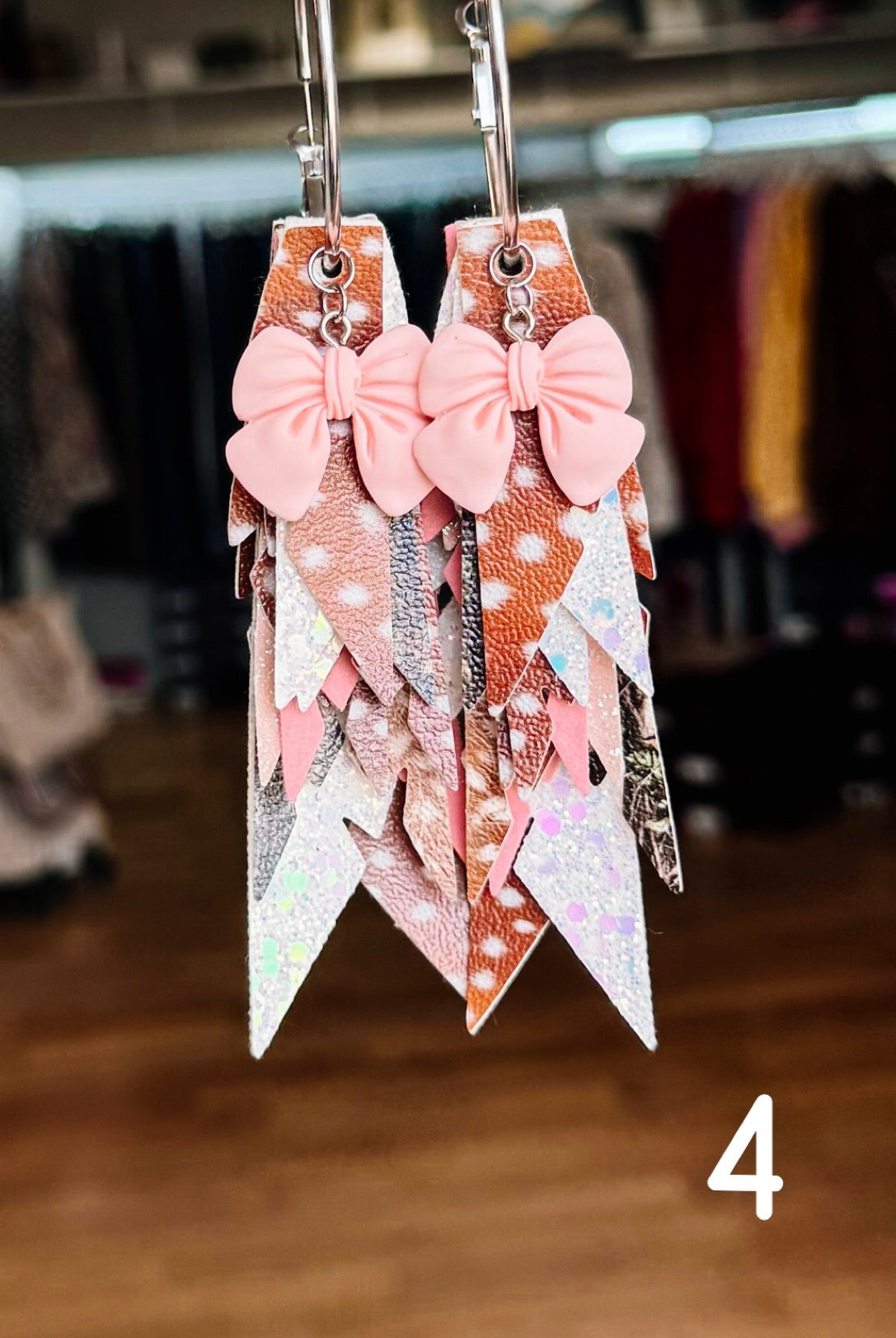 Jak Sprat Oh Deer, She's Cute Collection: Charmed Fabulous Feather Dangles-Jewelry - Earrings-Dear Me Southern Boutique, located in DeRidder, Louisiana