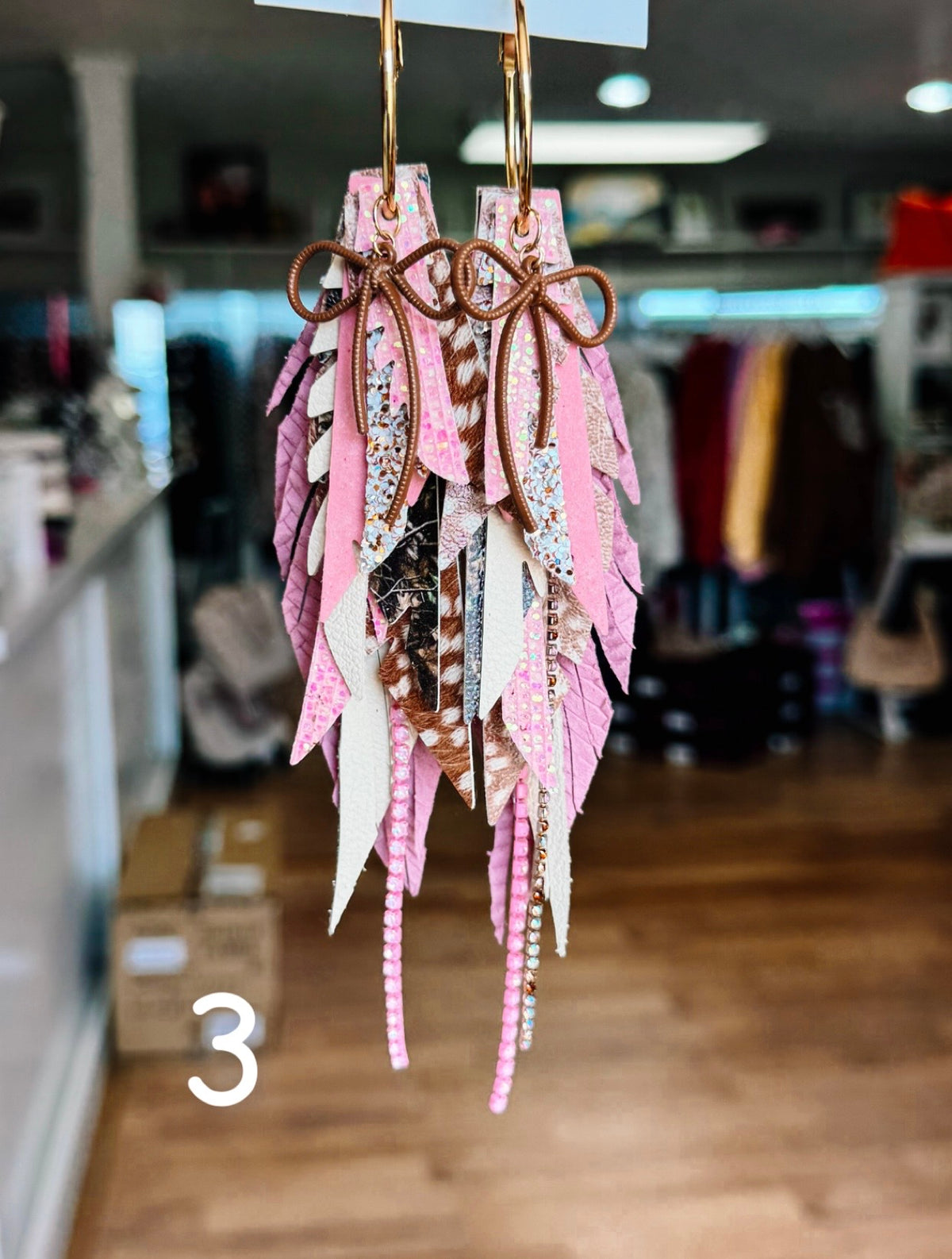 Jak Sprat Oh Deer, She's Cute Collection: Medium Mic Drop Dangles-Jewelry - Earrings-Dear Me Southern Boutique, located in DeRidder, Louisiana
