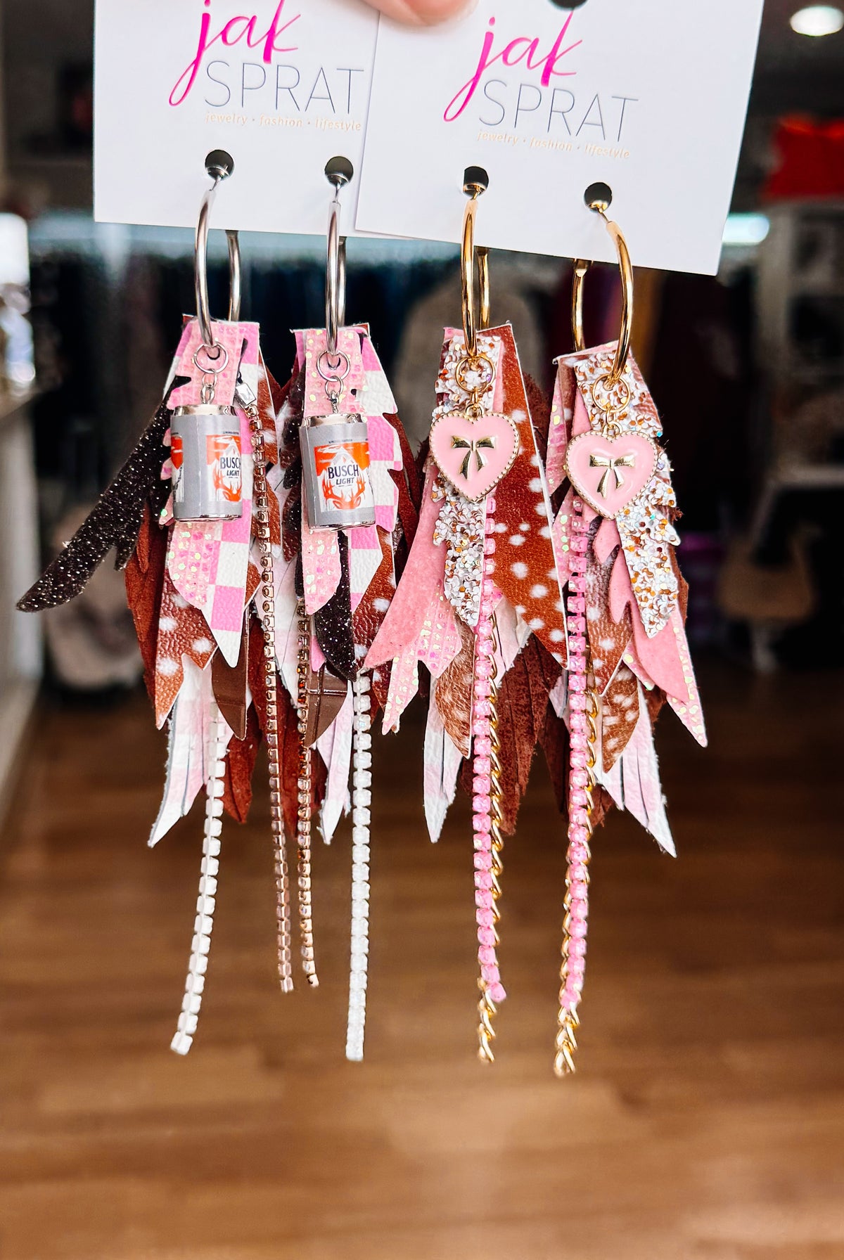 Jak Sprat Oh Deer, She's Cute Collection: Mini Mic Drop Dangles-Jewelry - Earrings-Dear Me Southern Boutique, located in DeRidder, Louisiana