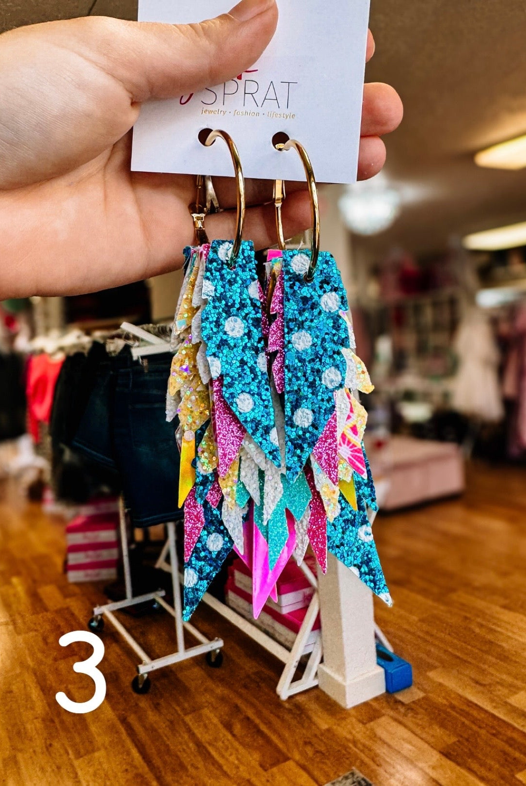 Jak Sprat Party Palette Collection: Fabulous Feather Dangles-Earrings-Dear Me Southern Boutique, located in DeRidder, Louisiana