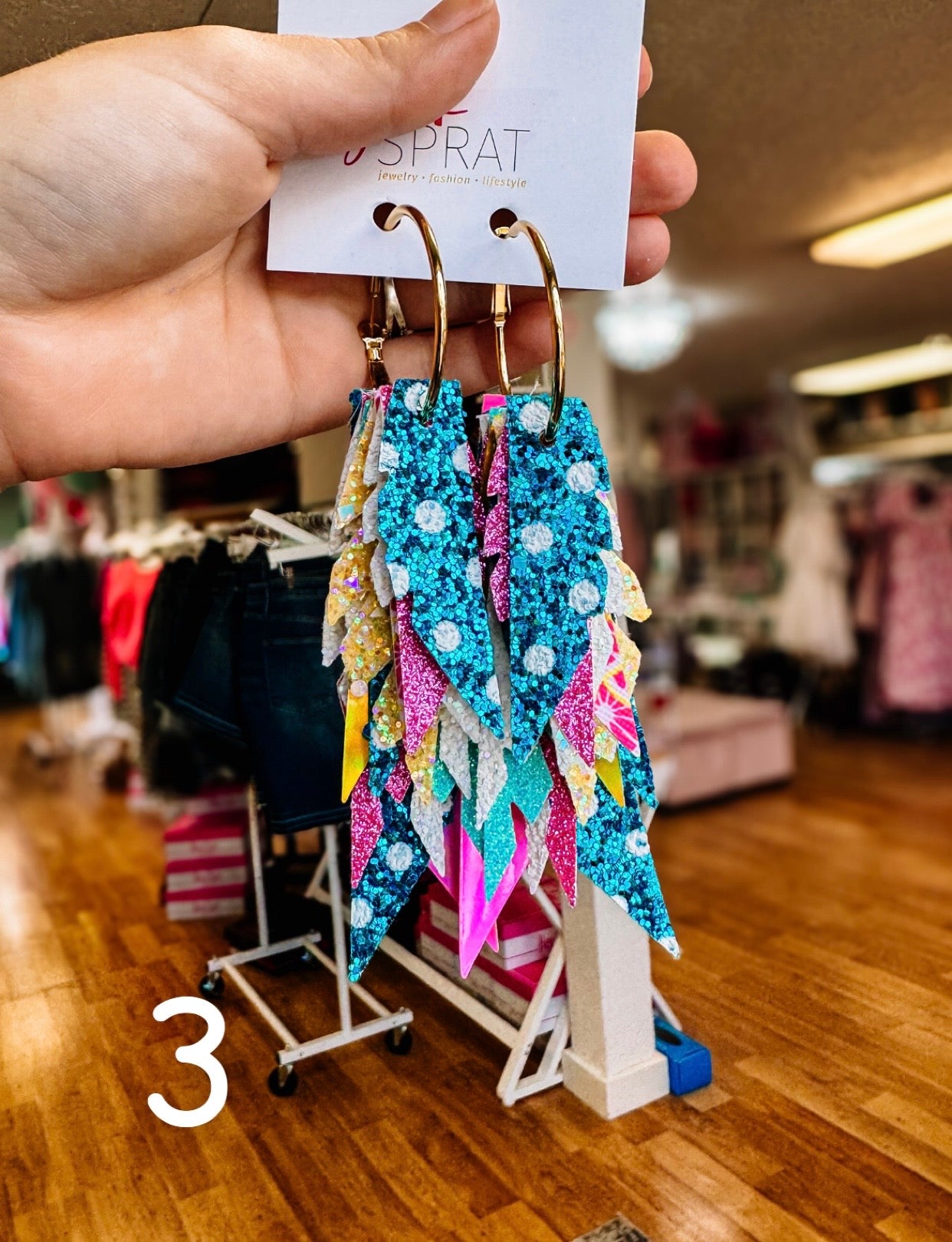 Jak Sprat Party Palette Collection: Fabulous Feather Dangles-Earrings-Dear Me Southern Boutique, located in DeRidder, Louisiana