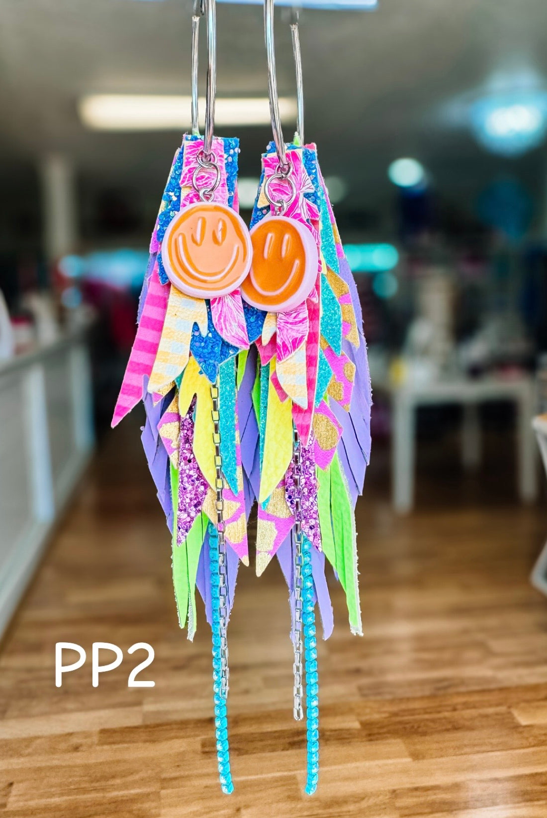 Jak Sprat Party Palette Collection: Medium Mic Drop Dangles-Earrings-Dear Me Southern Boutique, located in DeRidder, Louisiana