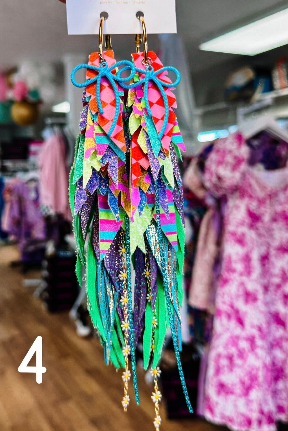 Jak Sprat Party Palette Collection: Mega Mic Drop Dangles-Earrings-Dear Me Southern Boutique, located in DeRidder, Louisiana