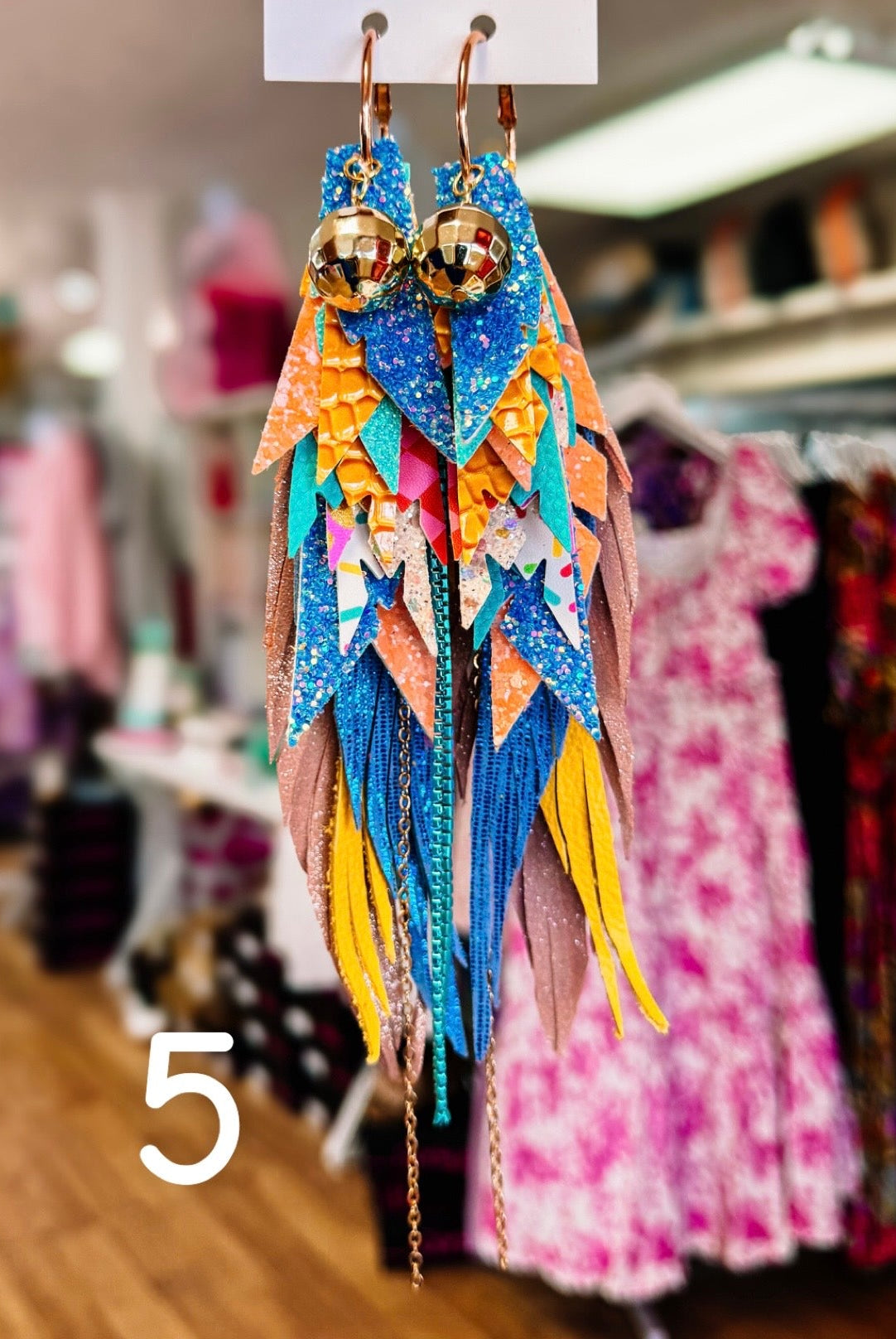 Jak Sprat Party Palette Collection: Mega Mic Drop Dangles-Earrings-Dear Me Southern Boutique, located in DeRidder, Louisiana