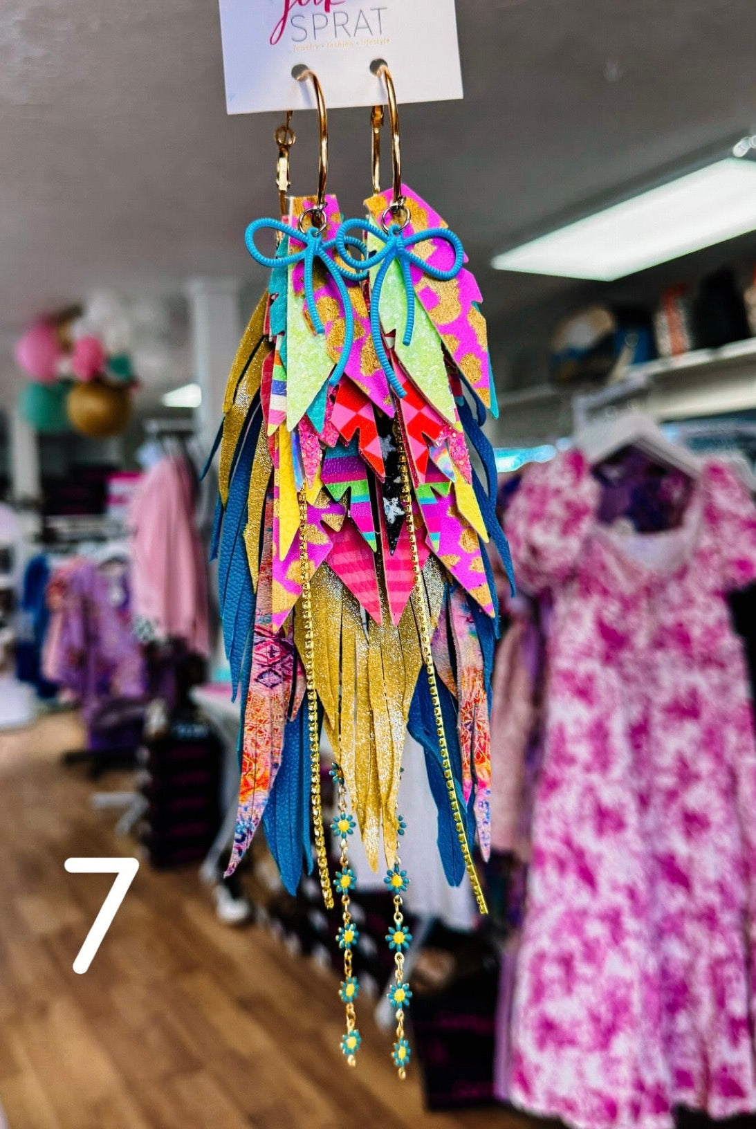 Jak Sprat Party Palette Collection: Mega Mic Drop Dangles-Earrings-Dear Me Southern Boutique, located in DeRidder, Louisiana