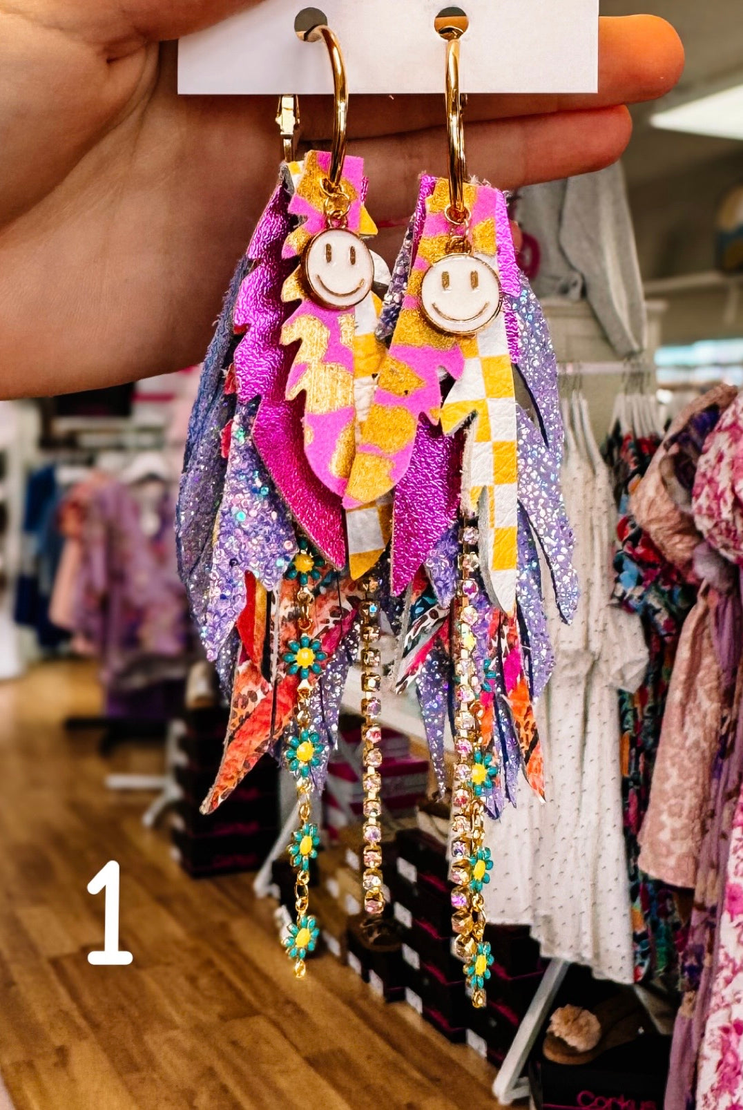 Jak Sprat Party Palette Collection: Mini Mic Drop Dangles-Earrings-Dear Me Southern Boutique, located in DeRidder, Louisiana