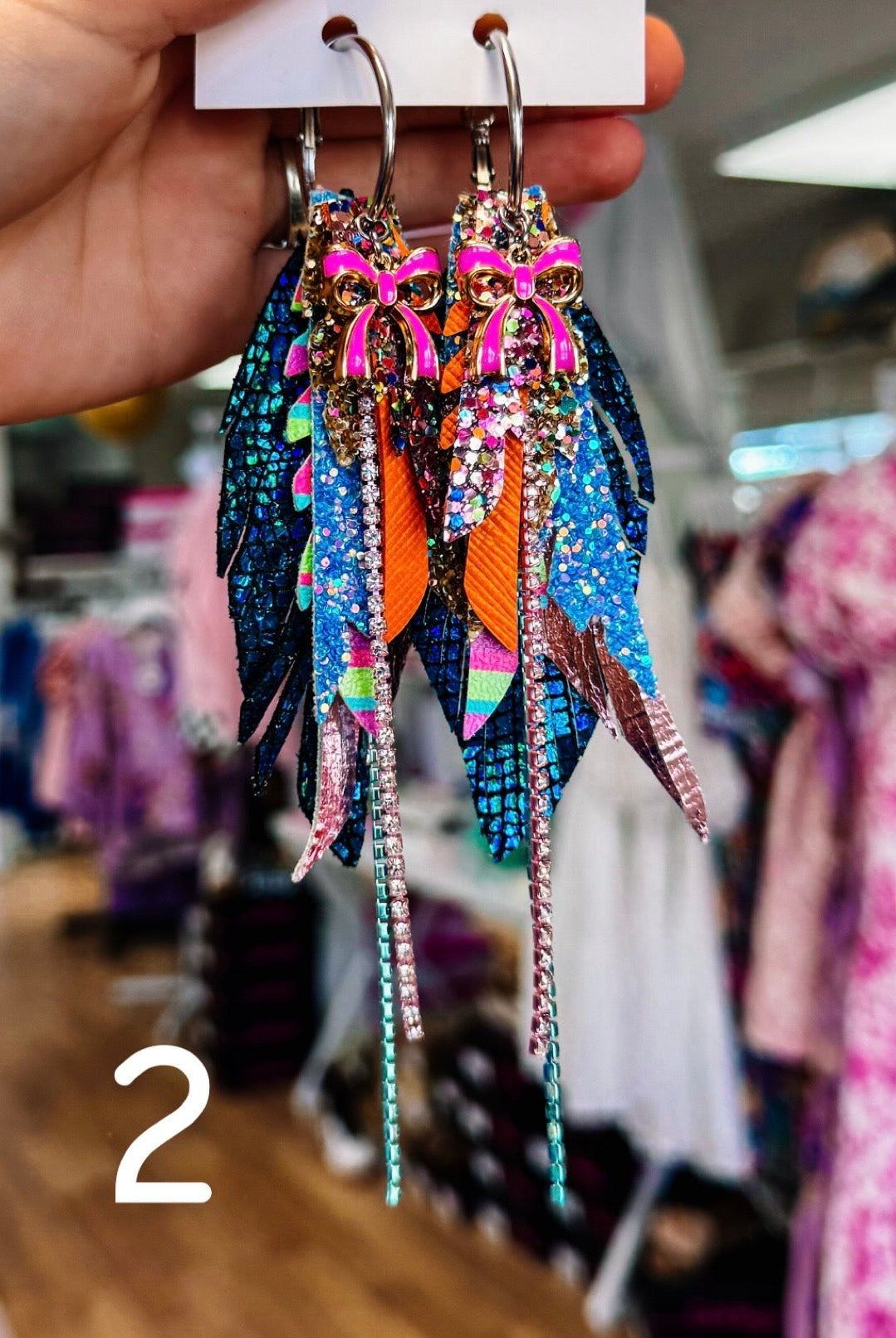 Jak Sprat Party Palette Collection: Mini Mic Drop Dangles-Earrings-Dear Me Southern Boutique, located in DeRidder, Louisiana