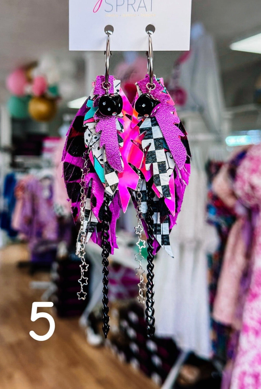 Jak Sprat Party Palette Collection: Mini Mic Drop Dangles-Earrings-Dear Me Southern Boutique, located in DeRidder, Louisiana