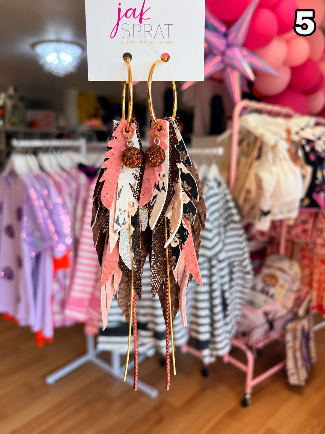 Jak Sprat Phantoms & Florals Collection: Medium Mic Drop Dangles-Jewelry - Earrings-Dear Me Southern Boutique, located in DeRidder, Louisiana