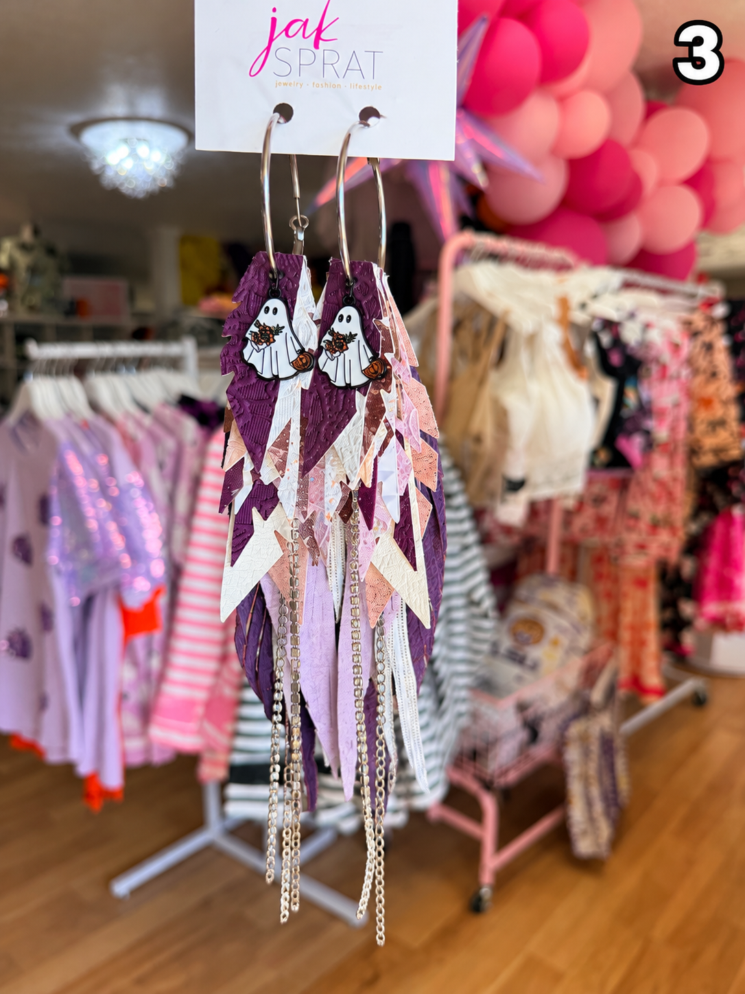 Jak Sprat Phantoms & Florals Collection: Mega Mic Drop Dangles-Jewelry - Earrings-Dear Me Southern Boutique, located in DeRidder, Louisiana