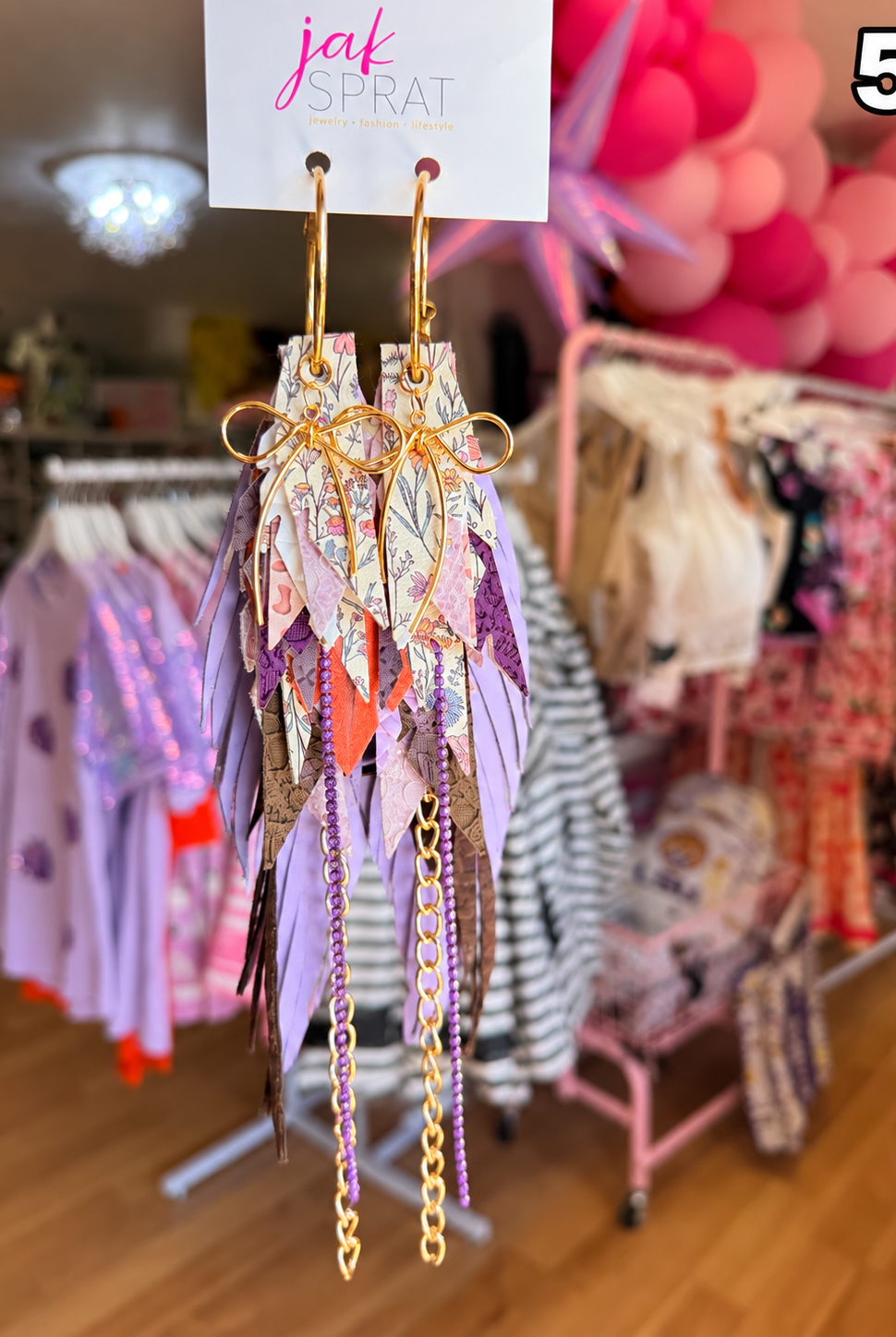 Jak Sprat Phantoms & Florals Collection: Mega Mic Drop Dangles-Jewelry - Earrings-Dear Me Southern Boutique, located in DeRidder, Louisiana