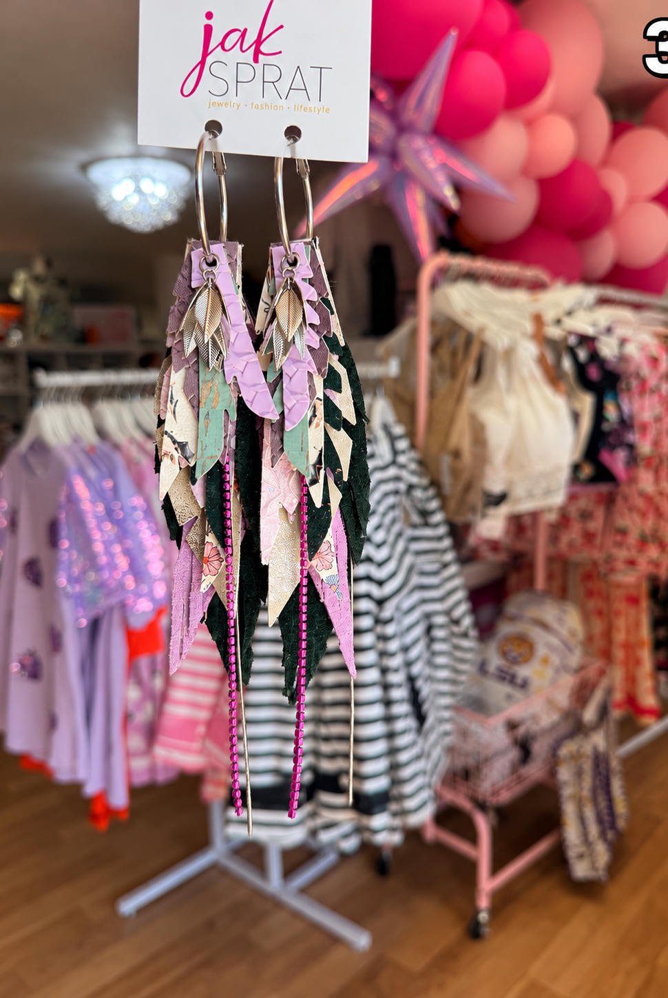 Jak Sprat Phantoms & Florals Collection: Mini Mic Drop Dangles-Jewelry - Earrings-Dear Me Southern Boutique, located in DeRidder, Louisiana