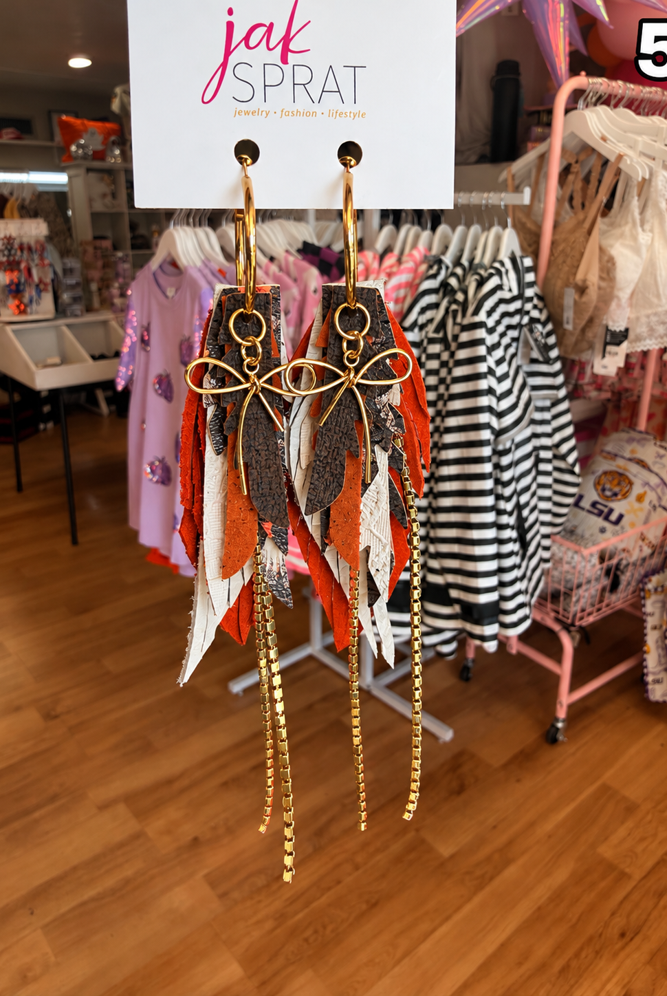Jak Sprat Phantoms & Florals Collection: Mini Mic Drop Dangles-Jewelry - Earrings-Dear Me Southern Boutique, located in DeRidder, Louisiana