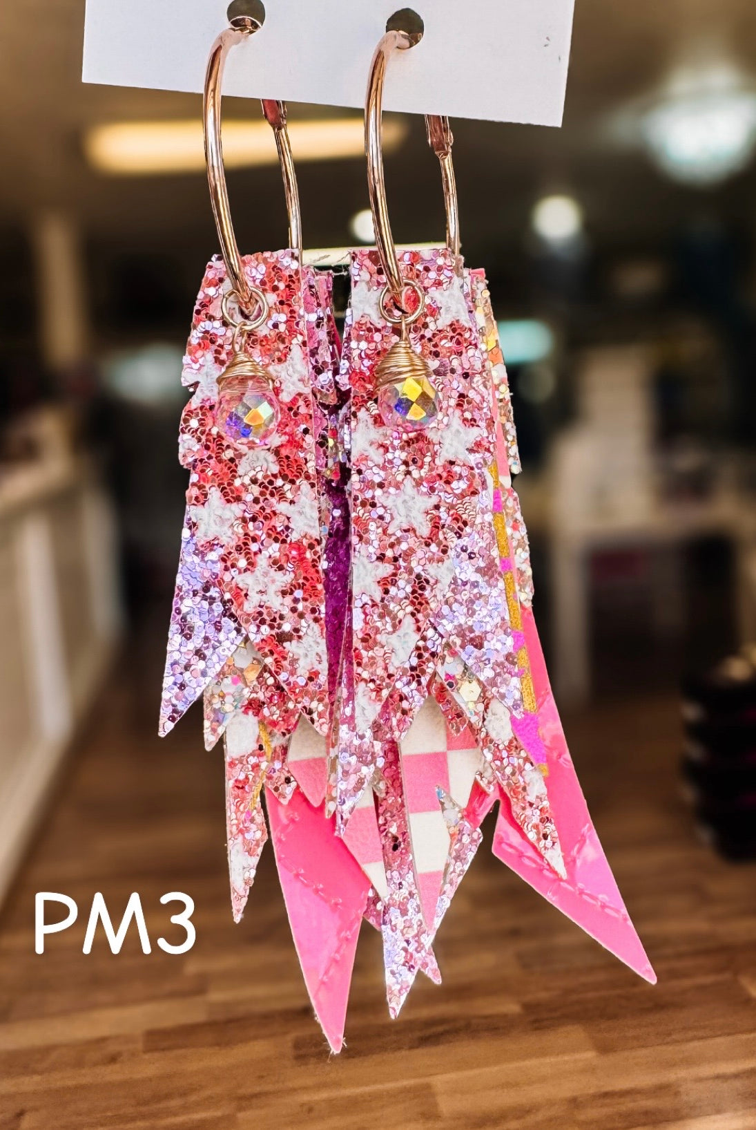 Jak Sprat Pink Monochromatic Collection: Charmed Fabulous Feather Dangles-Earrings-Dear Me Southern Boutique, located in DeRidder, Louisiana