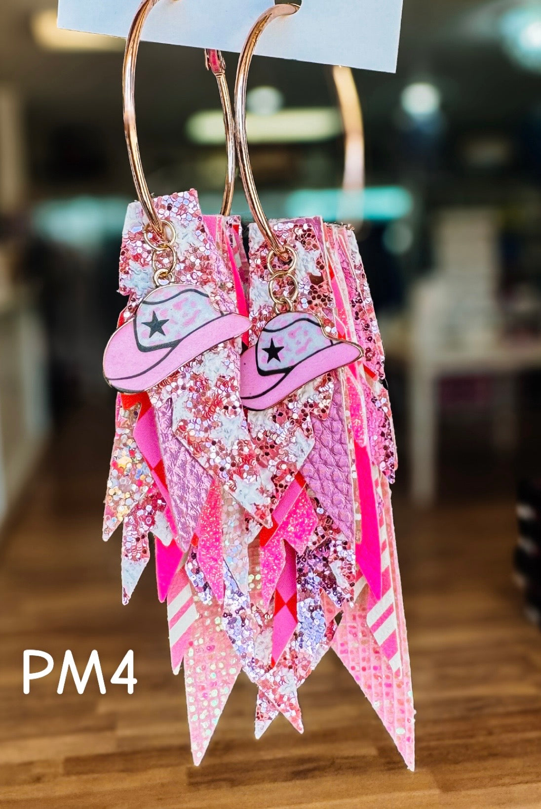 Jak Sprat Pink Monochromatic Collection: Charmed Fabulous Feather Dangles-Earrings-Dear Me Southern Boutique, located in DeRidder, Louisiana