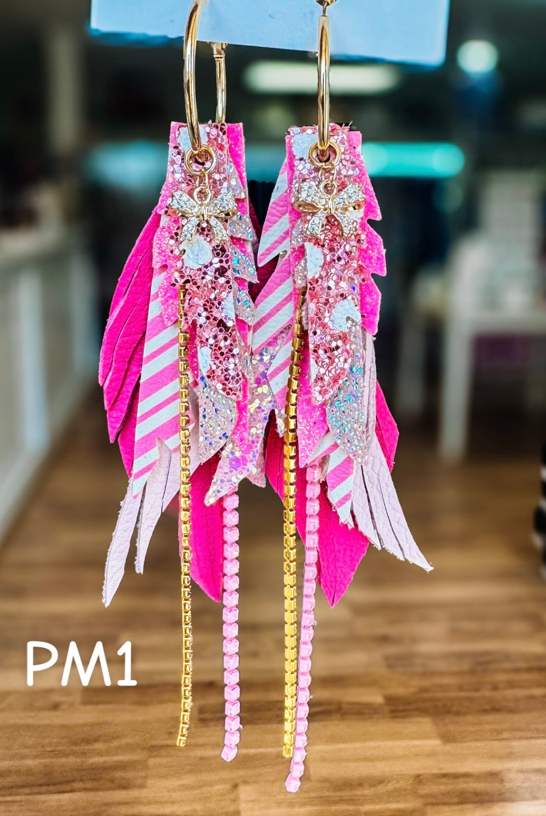Jak Sprat Pink Monochromatic Collection: Mini Mic Drop Dangles-Earrings-Dear Me Southern Boutique, located in DeRidder, Louisiana