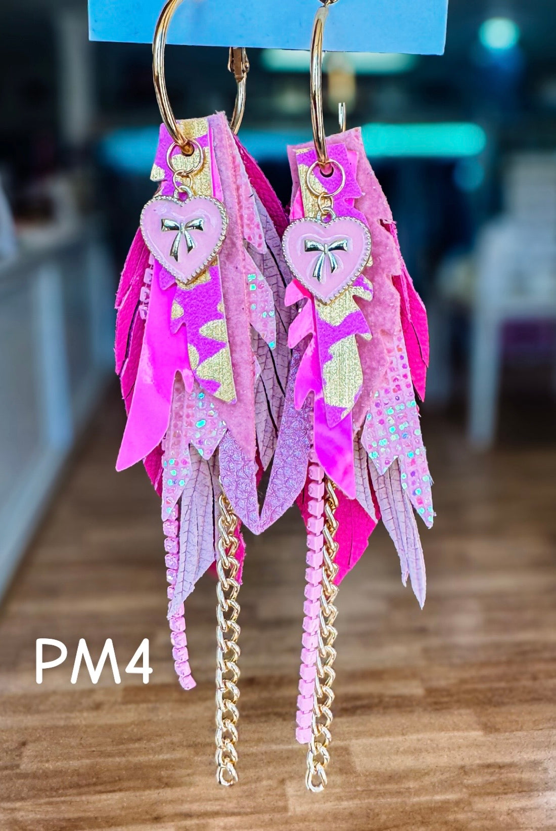 Jak Sprat Pink Monochromatic Collection: Mini Mic Drop Dangles-Earrings-Dear Me Southern Boutique, located in DeRidder, Louisiana