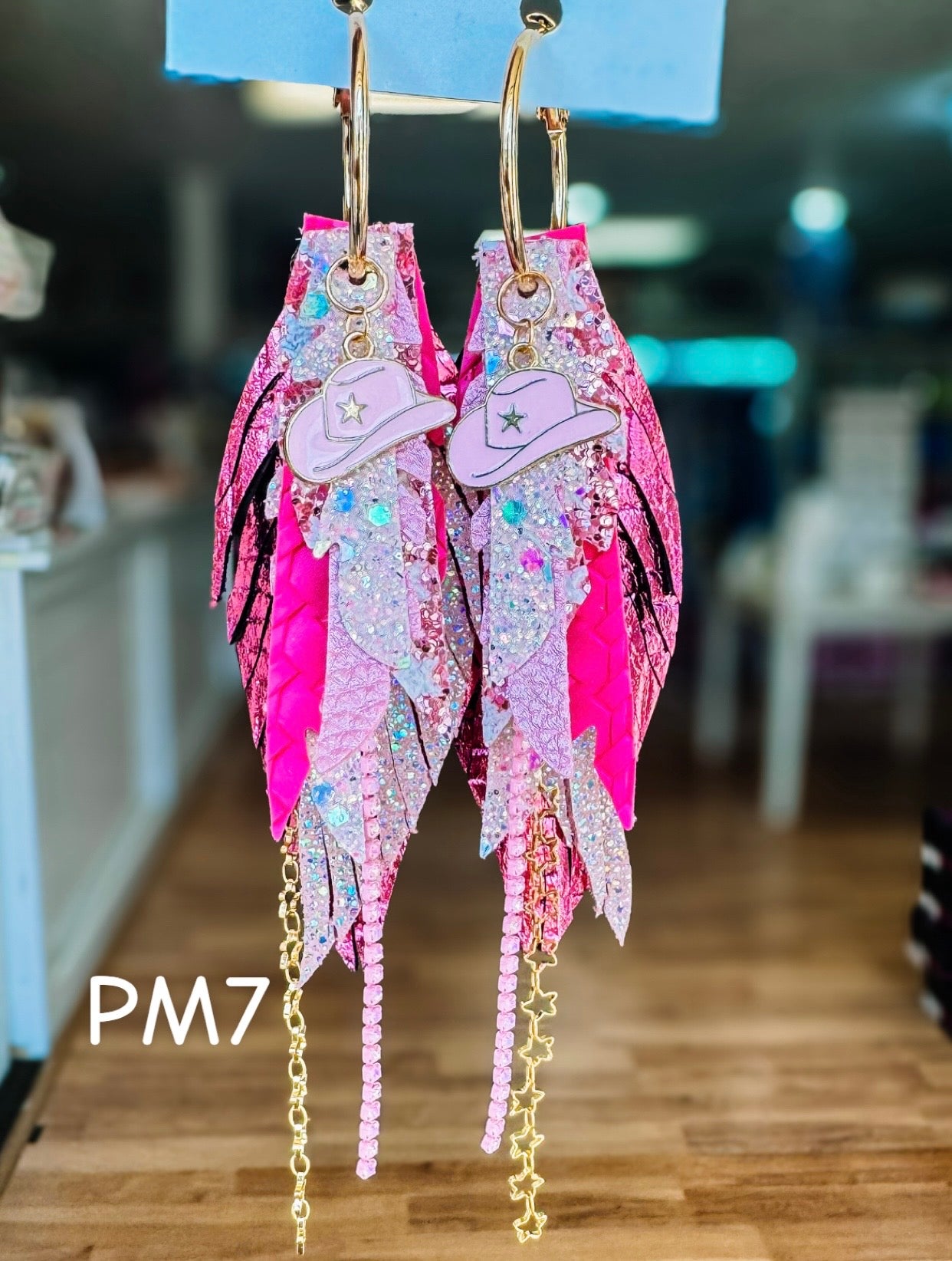 Jak Sprat Pink Monochromatic Collection: Mini Mic Drop Dangles-Jewelry - Earrings-Dear Me Southern Boutique, located in DeRidder, Louisiana