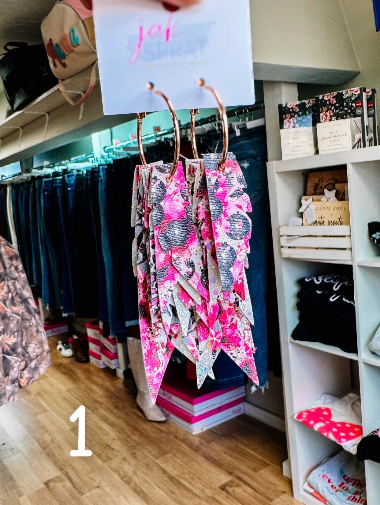 Jak Sprat Pink Pony Club Collection: Fabulous Feather Dangles-Earrings-Dear Me Southern Boutique, located in DeRidder, Louisiana