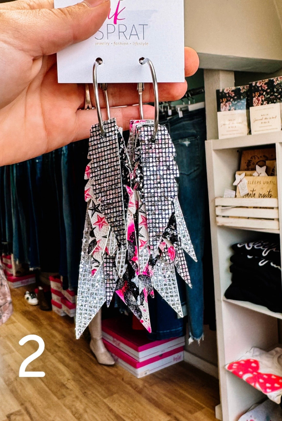 Jak Sprat Pink Pony Club Collection: Fabulous Feather Dangles-Earrings-Dear Me Southern Boutique, located in DeRidder, Louisiana