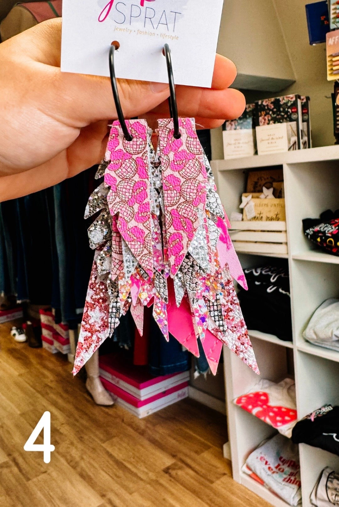 Jak Sprat Pink Pony Club Collection: Fabulous Feather Dangles-Earrings-Dear Me Southern Boutique, located in DeRidder, Louisiana