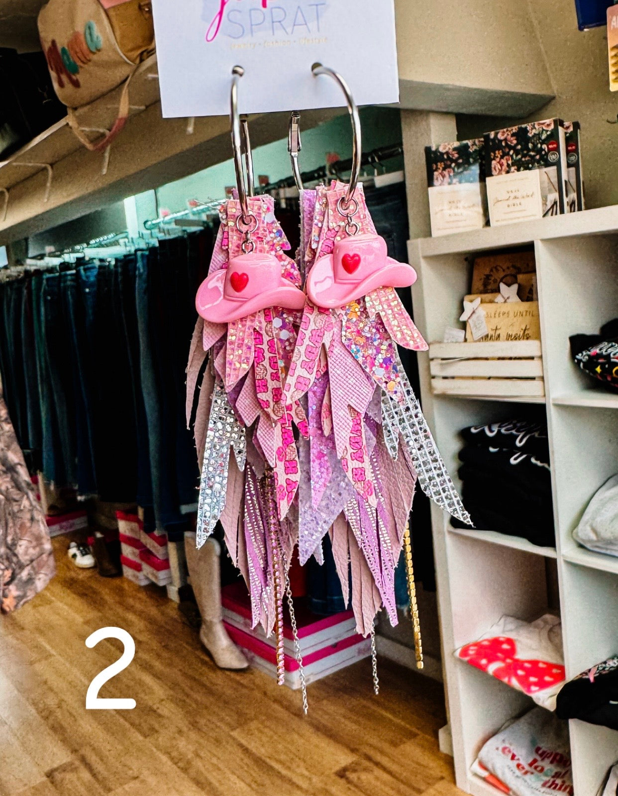 Jak Sprat Pink Pony Club Collection: Medium Mic Drop Dangles-Earrings-Dear Me Southern Boutique, located in DeRidder, Louisiana