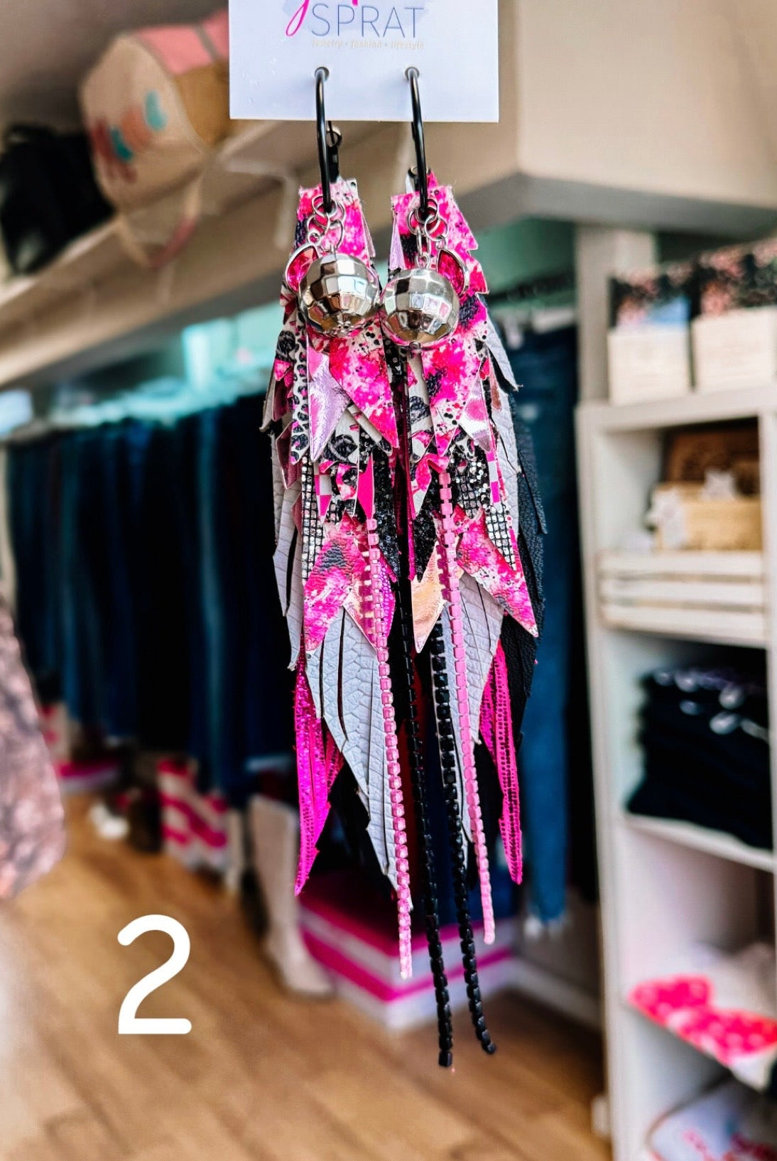 Jak Sprat Pink Pony Club Collection: Mega Mic Drop-Earrings-Dear Me Southern Boutique, located in DeRidder, Louisiana