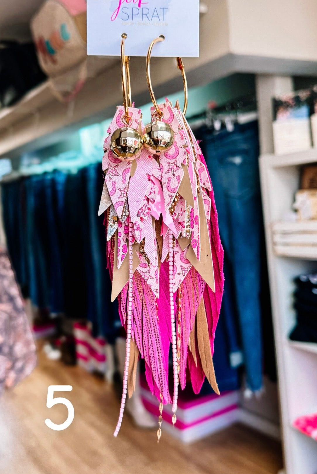 Jak Sprat Pink Pony Club Collection: Mega Mic Drop-Earrings-Dear Me Southern Boutique, located in DeRidder, Louisiana