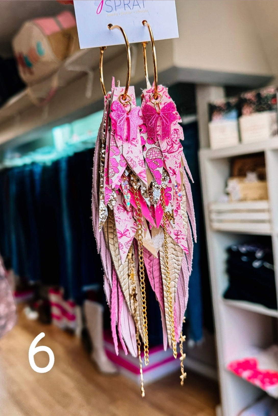 Jak Sprat Pink Pony Club Collection: Mega Mic Drop-Earrings-Dear Me Southern Boutique, located in DeRidder, Louisiana