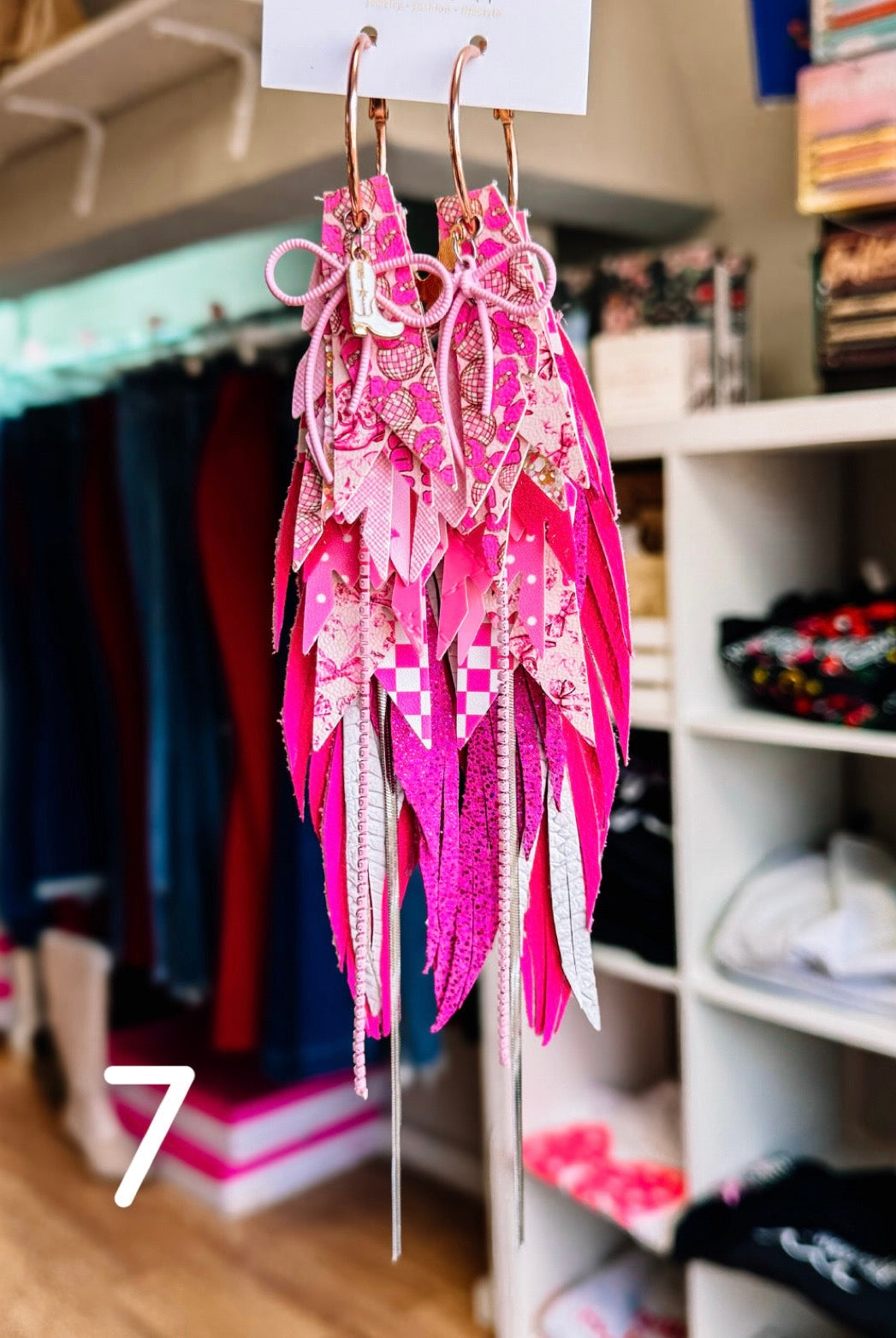 Jak Sprat Pink Pony Club Collection: Mega Mic Drop-Earrings-Dear Me Southern Boutique, located in DeRidder, Louisiana