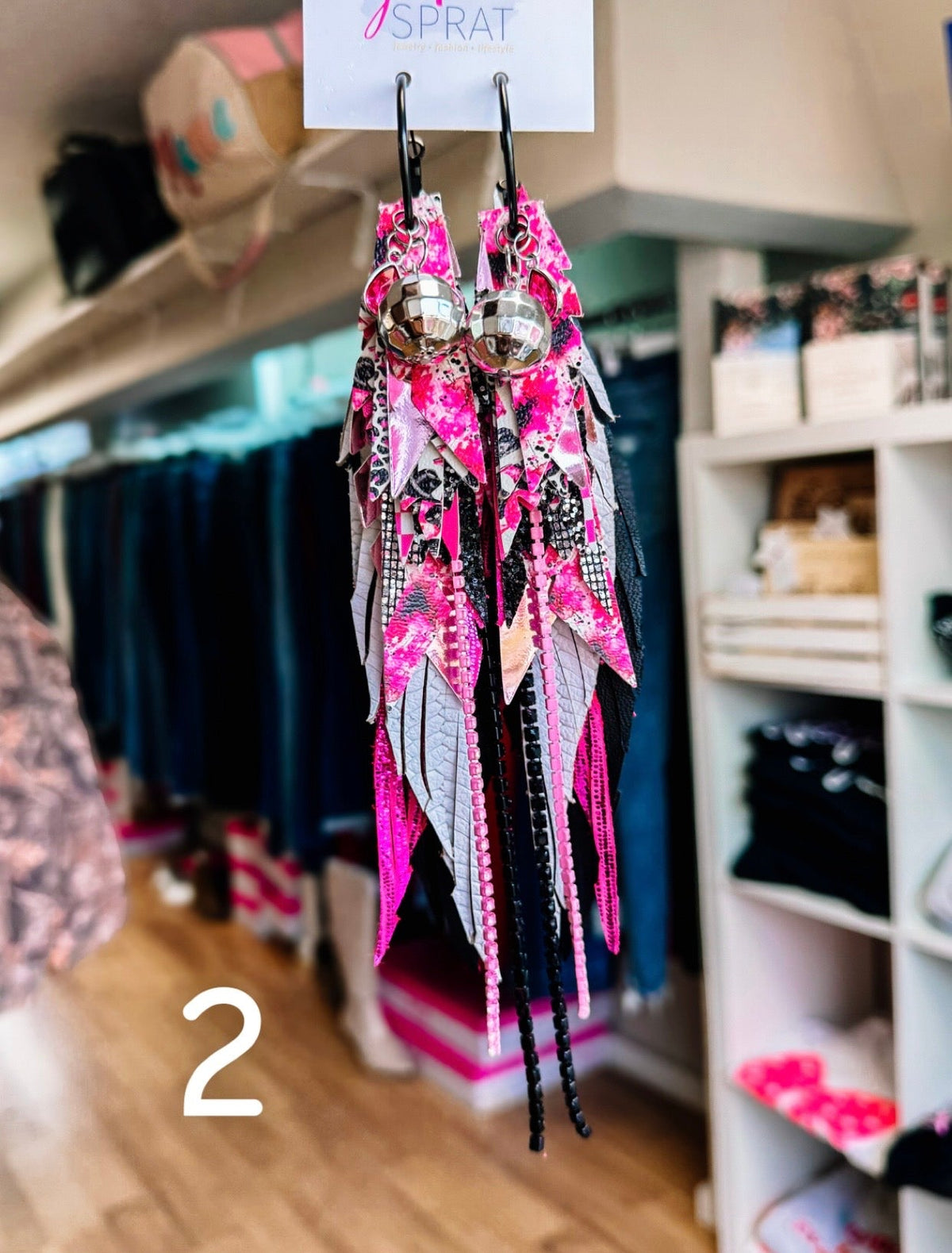 Jak Sprat Pink Pony Club Collection: Mega Mic Drop-Jewelry - Earrings-Dear Me Southern Boutique, located in DeRidder, Louisiana