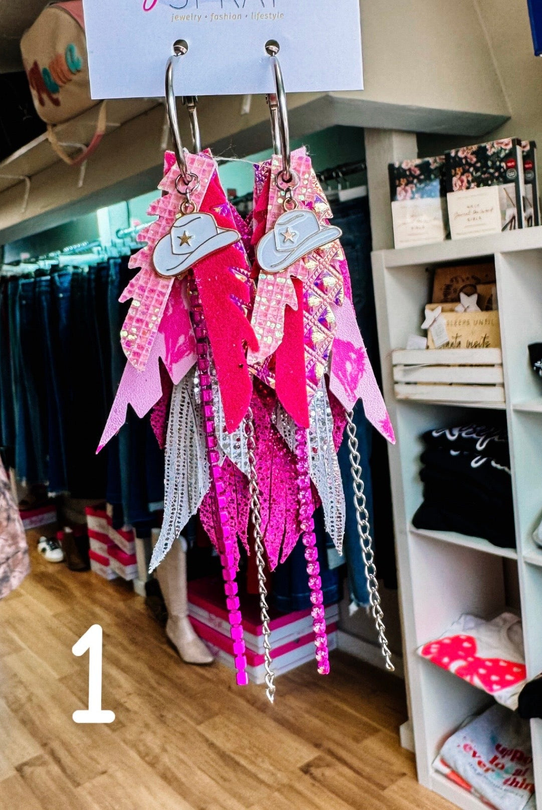 Jak Sprat Pink Pony Club Collection: Mini Mic Drop Dangles-Earrings-Dear Me Southern Boutique, located in DeRidder, Louisiana