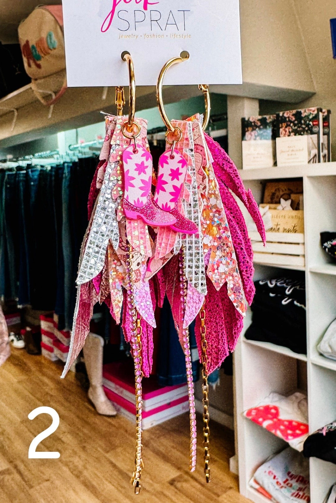 Jak Sprat Pink Pony Club Collection: Mini Mic Drop Dangles-Earrings-Dear Me Southern Boutique, located in DeRidder, Louisiana