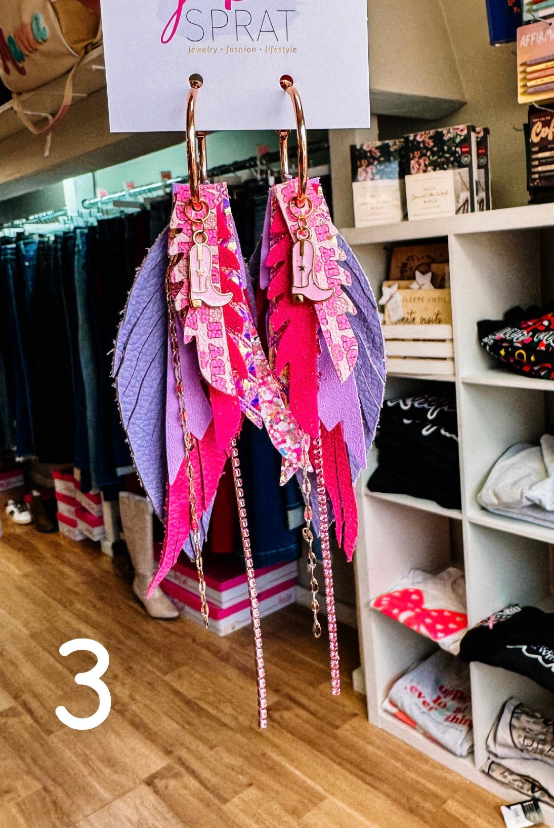 Jak Sprat Pink Pony Club Collection: Mini Mic Drop Dangles-Earrings-Dear Me Southern Boutique, located in DeRidder, Louisiana