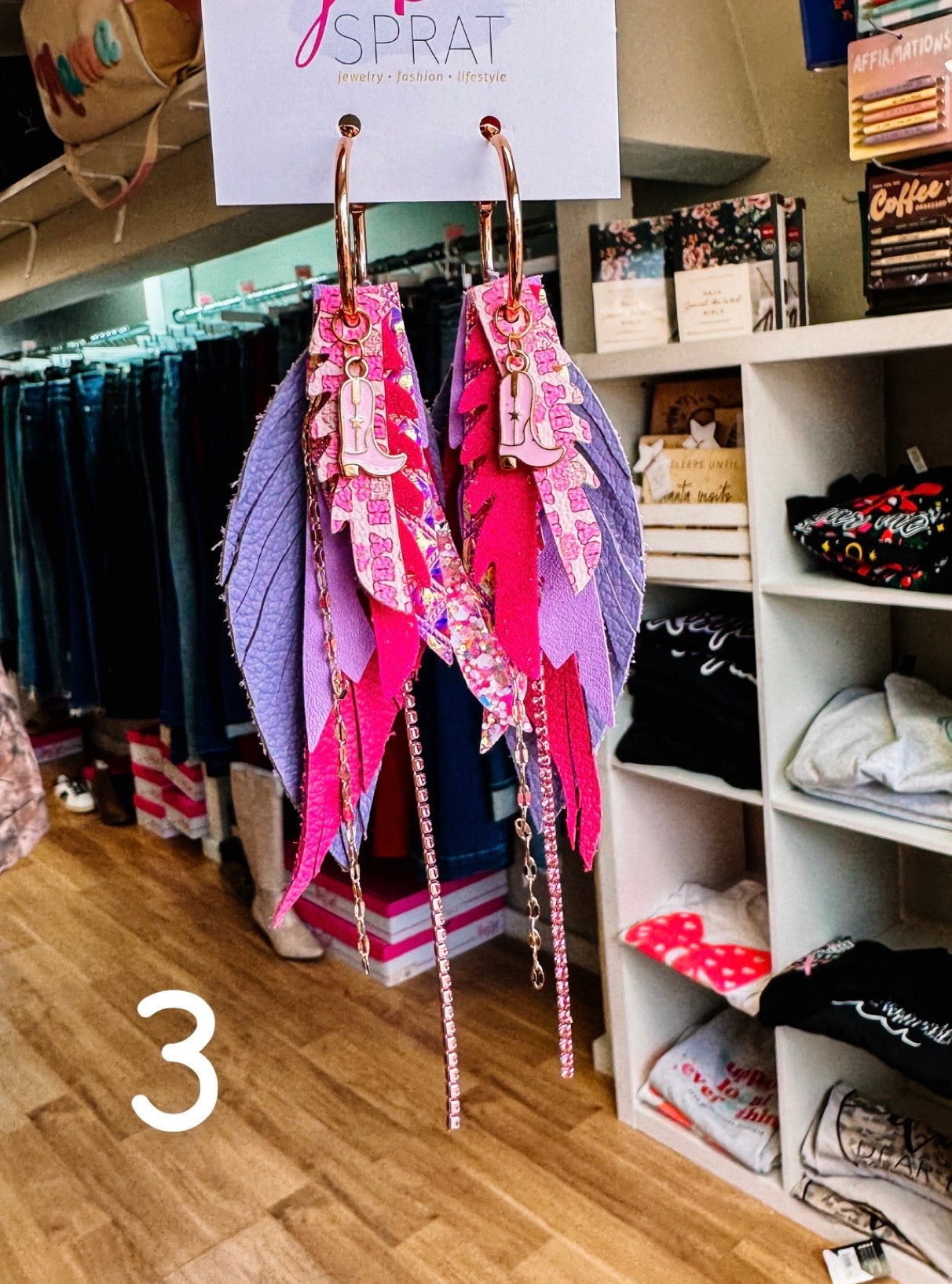 Jak Sprat Pink Pony Club Collection: Mini Mic Drop Dangles-Earrings-Dear Me Southern Boutique, located in DeRidder, Louisiana