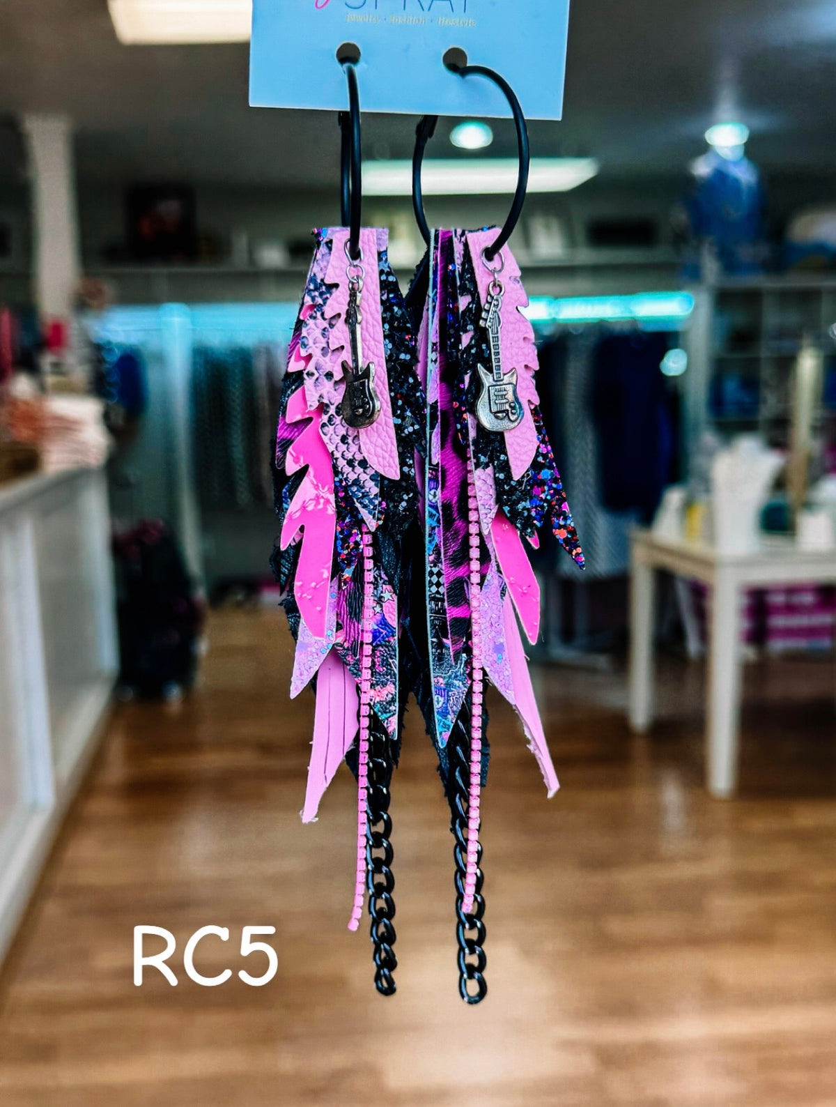 Jak Sprat Rocker Collection: Medium Mic Drop Dangles-Jewelry - Earrings-Dear Me Southern Boutique, located in DeRidder, Louisiana