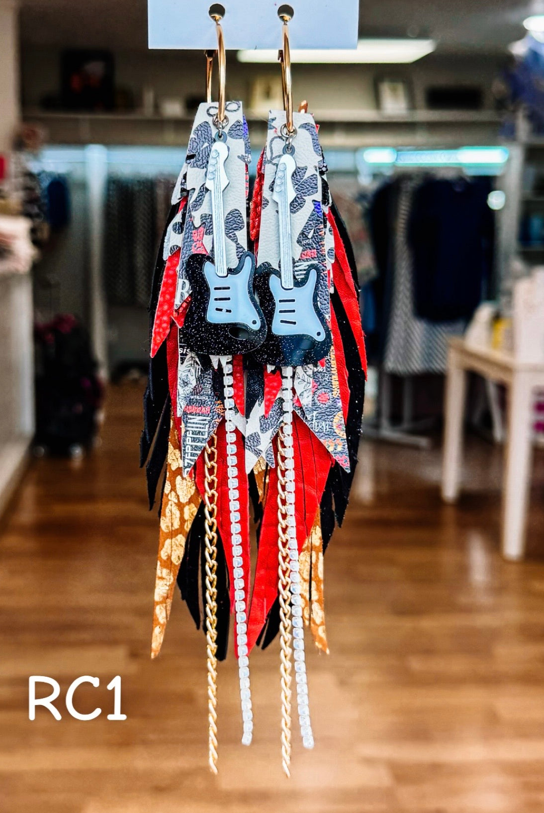 Jak Sprat Rocker Collection: Mega Mic Drop Dangles-Earrings-Dear Me Southern Boutique, located in DeRidder, Louisiana