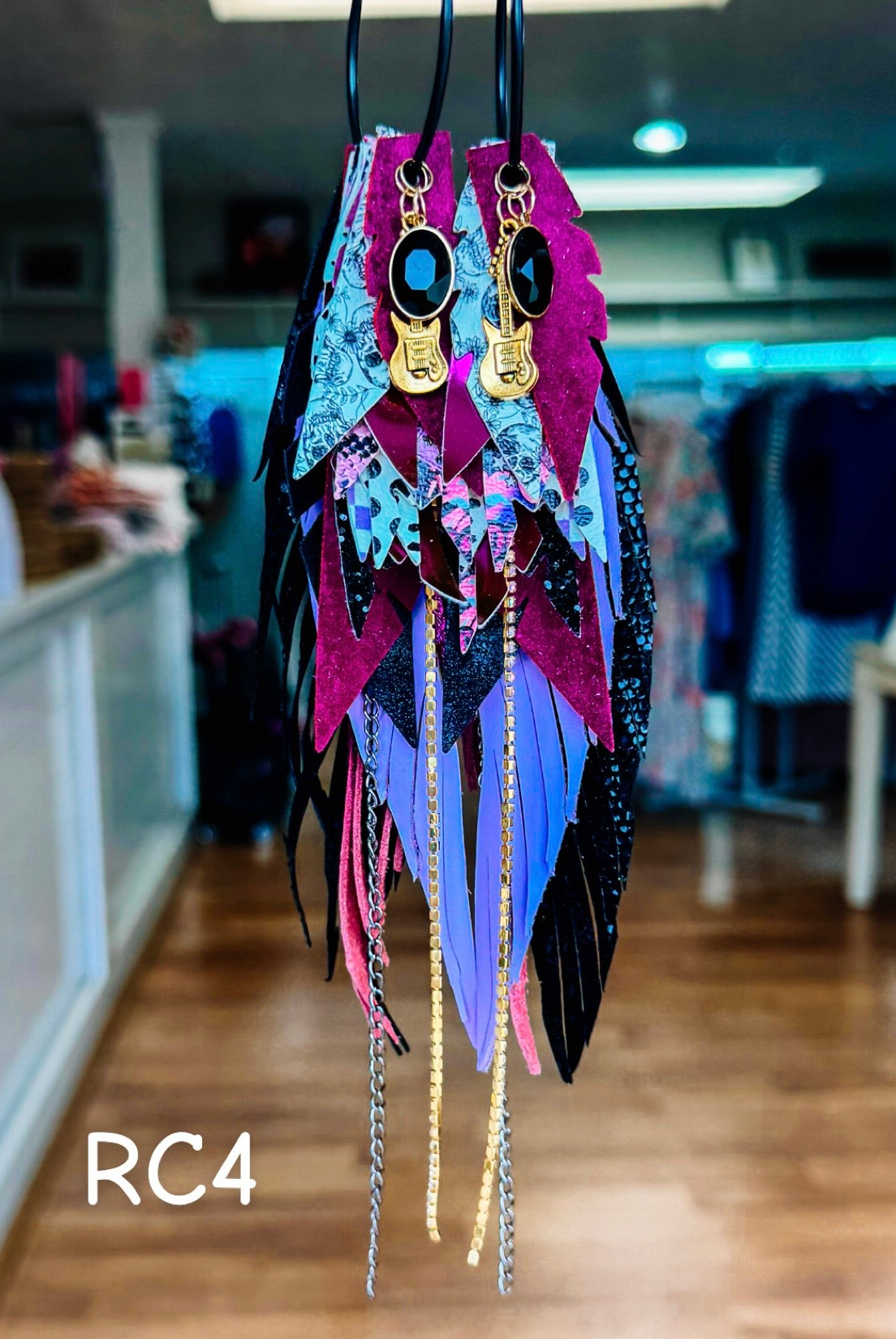 Jak Sprat Rocker Collection: Mega Mic Drop Dangles-Earrings-Dear Me Southern Boutique, located in DeRidder, Louisiana