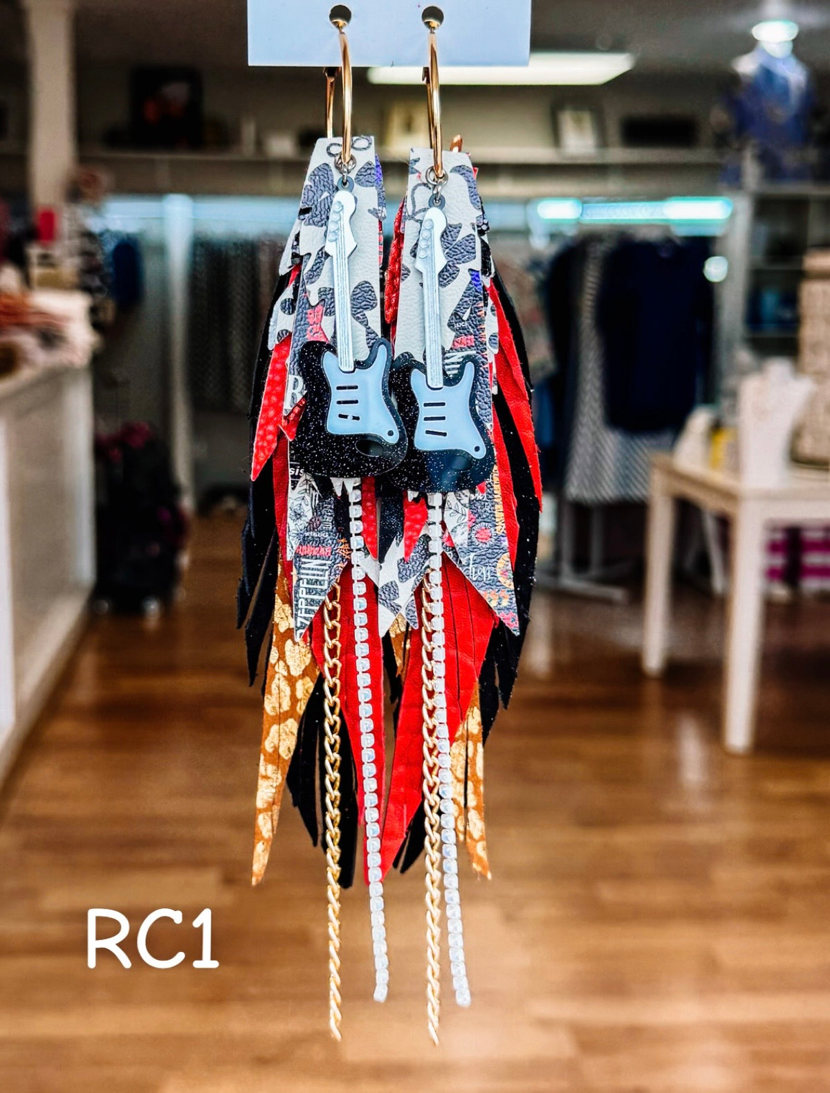 Jak Sprat Rocker Collection: Mega Mic Drop Dangles-Jewelry - Earrings-Dear Me Southern Boutique, located in DeRidder, Louisiana