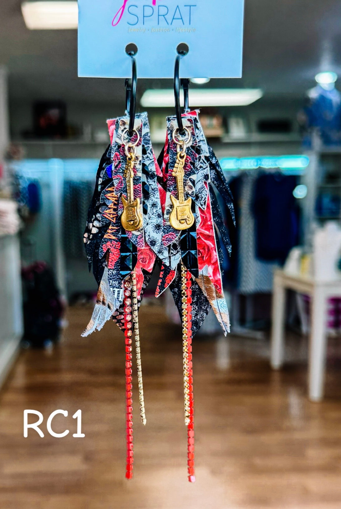 Jak Sprat Rocker Collection: Mini Mic Drop Dangles-Earrings-Dear Me Southern Boutique, located in DeRidder, Louisiana