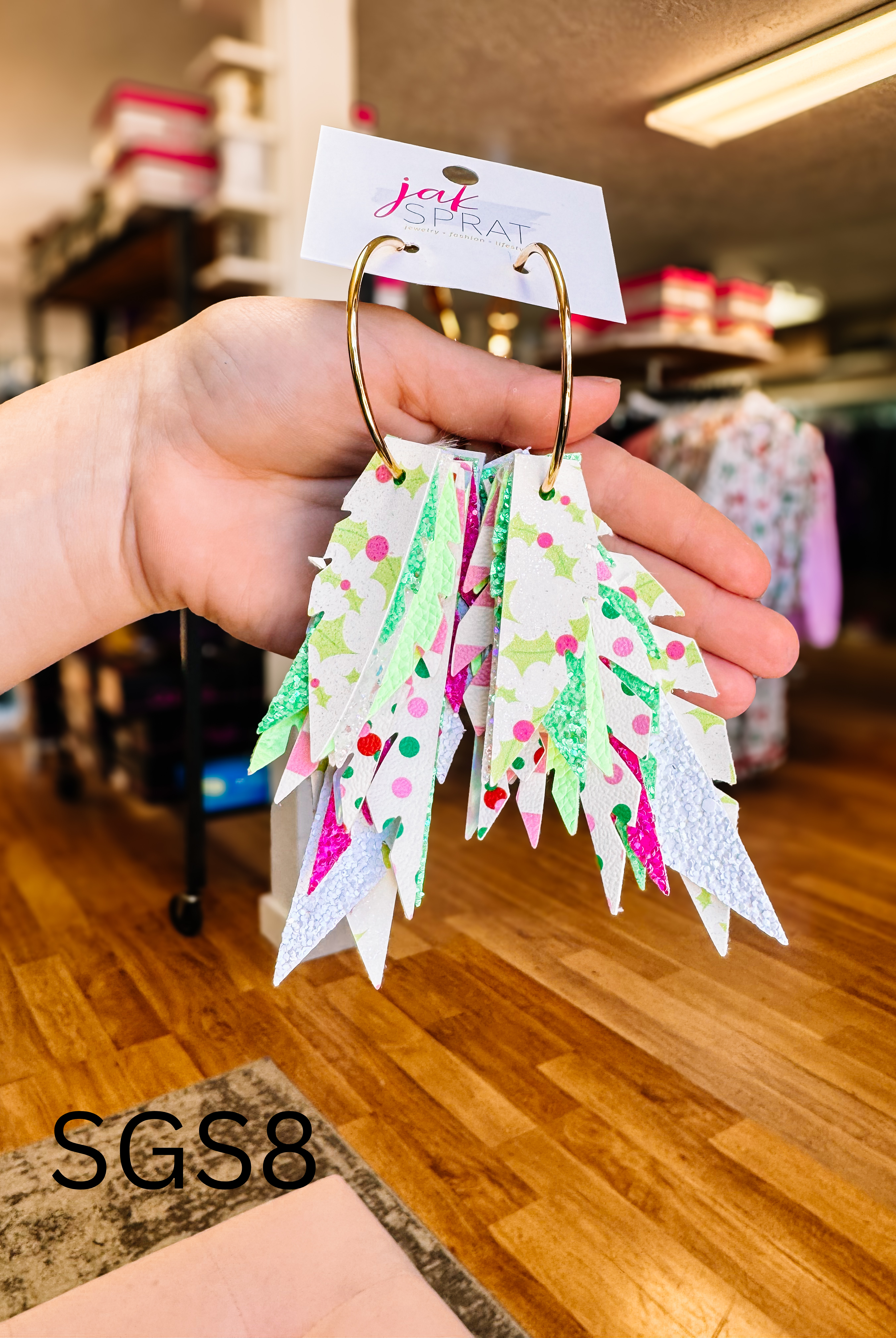 Jak Sprat Sleigh Girl Sleigh Collection: Fabulous Feather Dangles-Earrings-Dear Me Southern Boutique, located in DeRidder, Louisiana